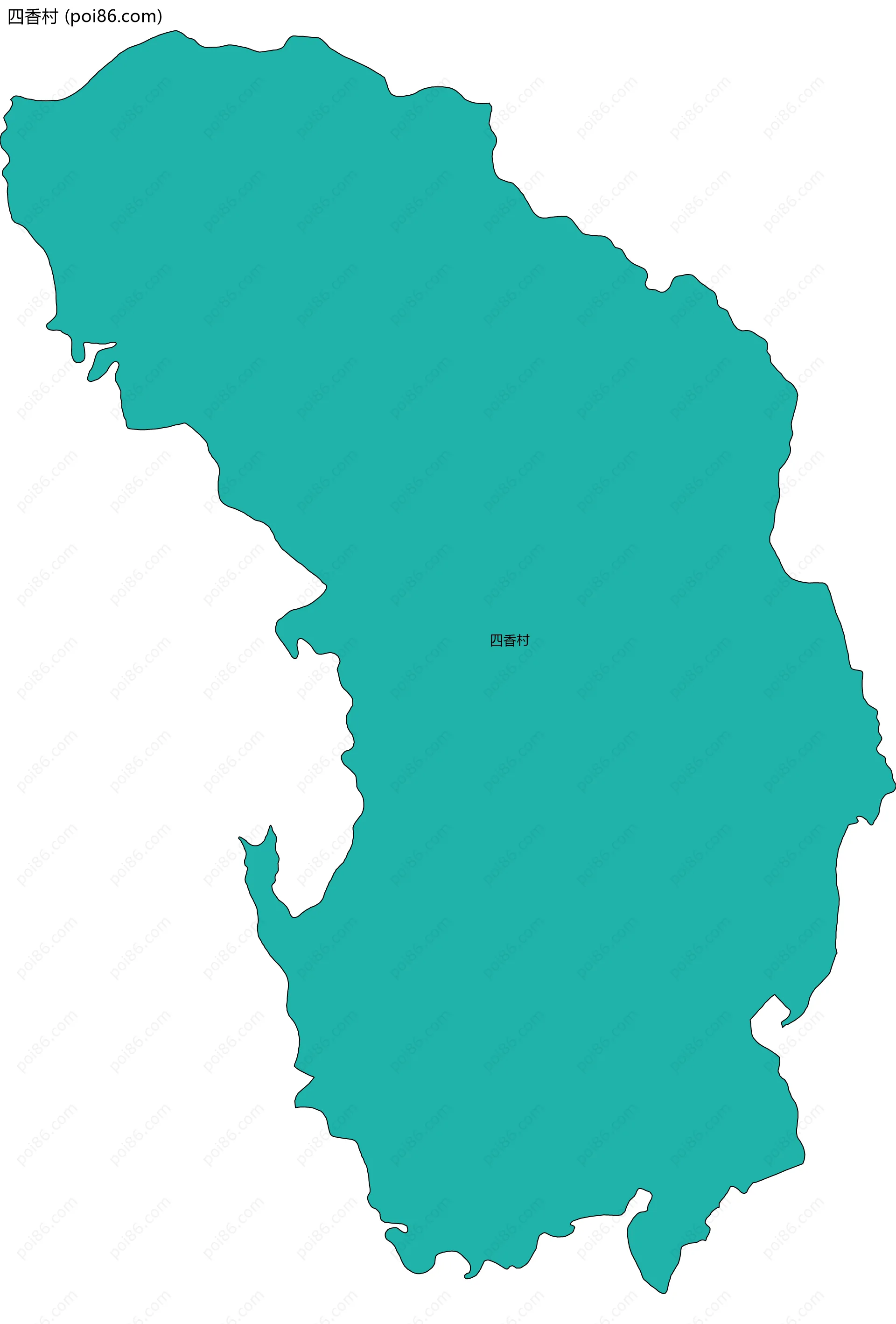 四香村边界地图