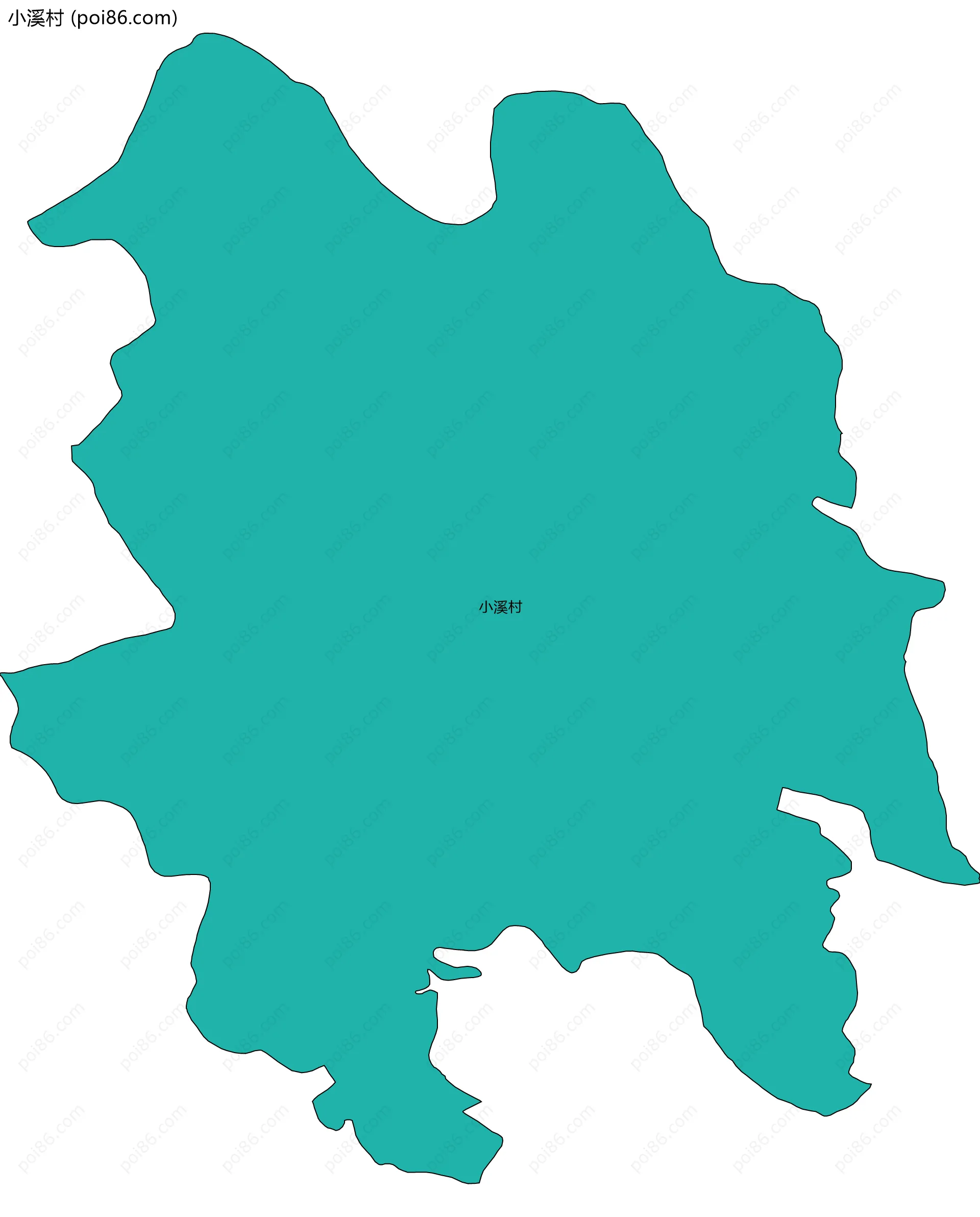 小溪村边界地图