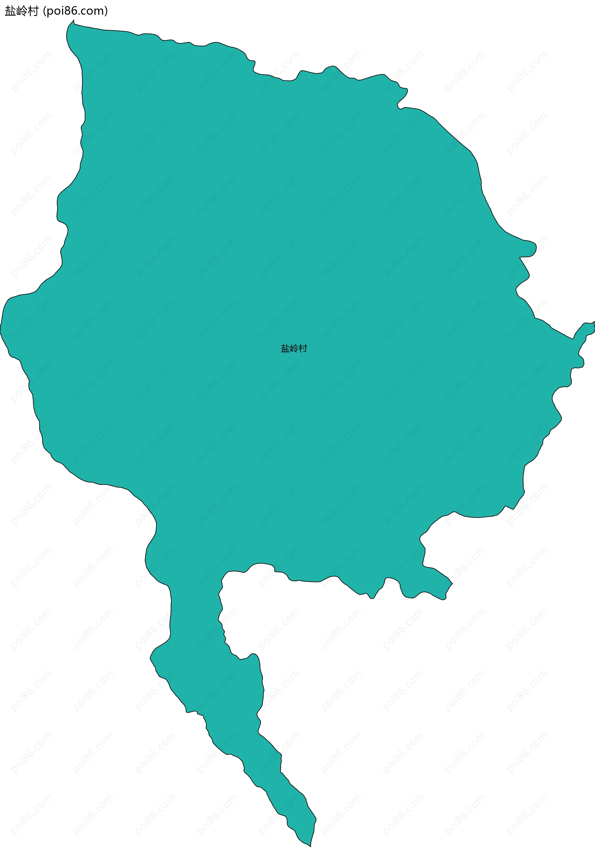 盐岭村边界地图