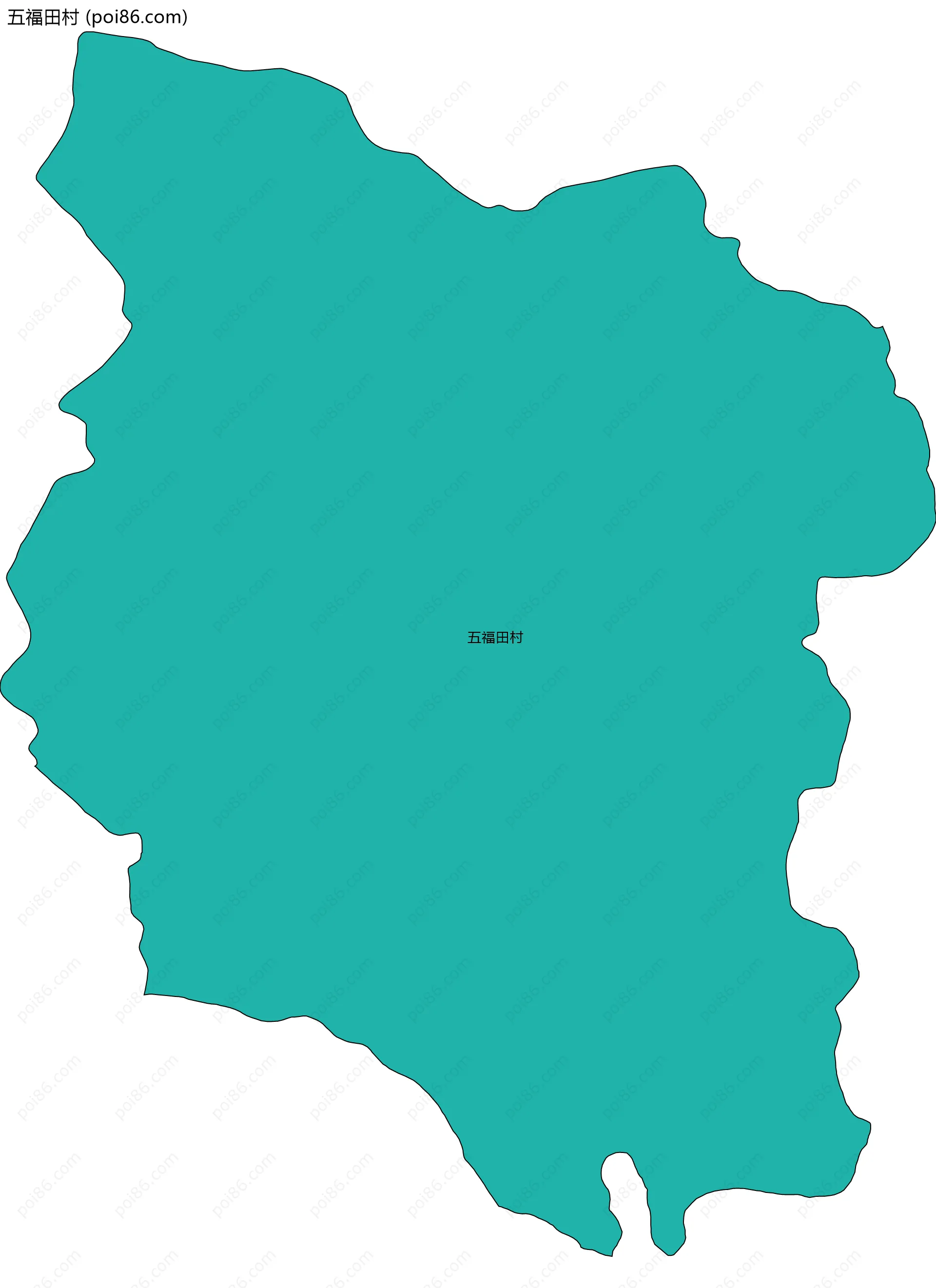 五福田村边界地图