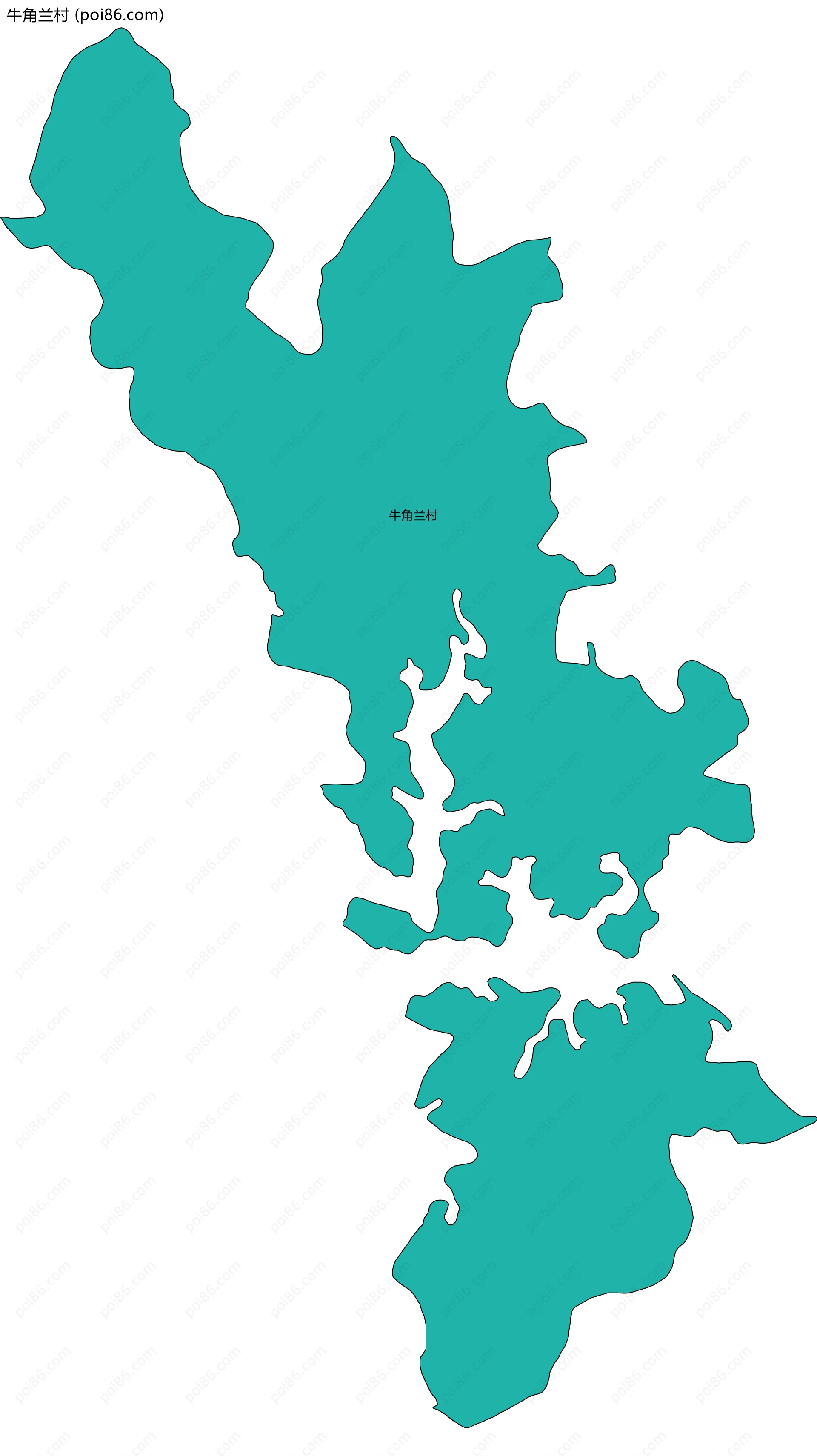 牛角兰村边界地图