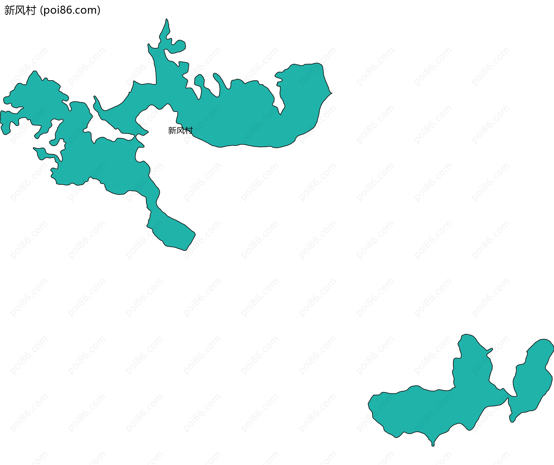 新风村边界地图