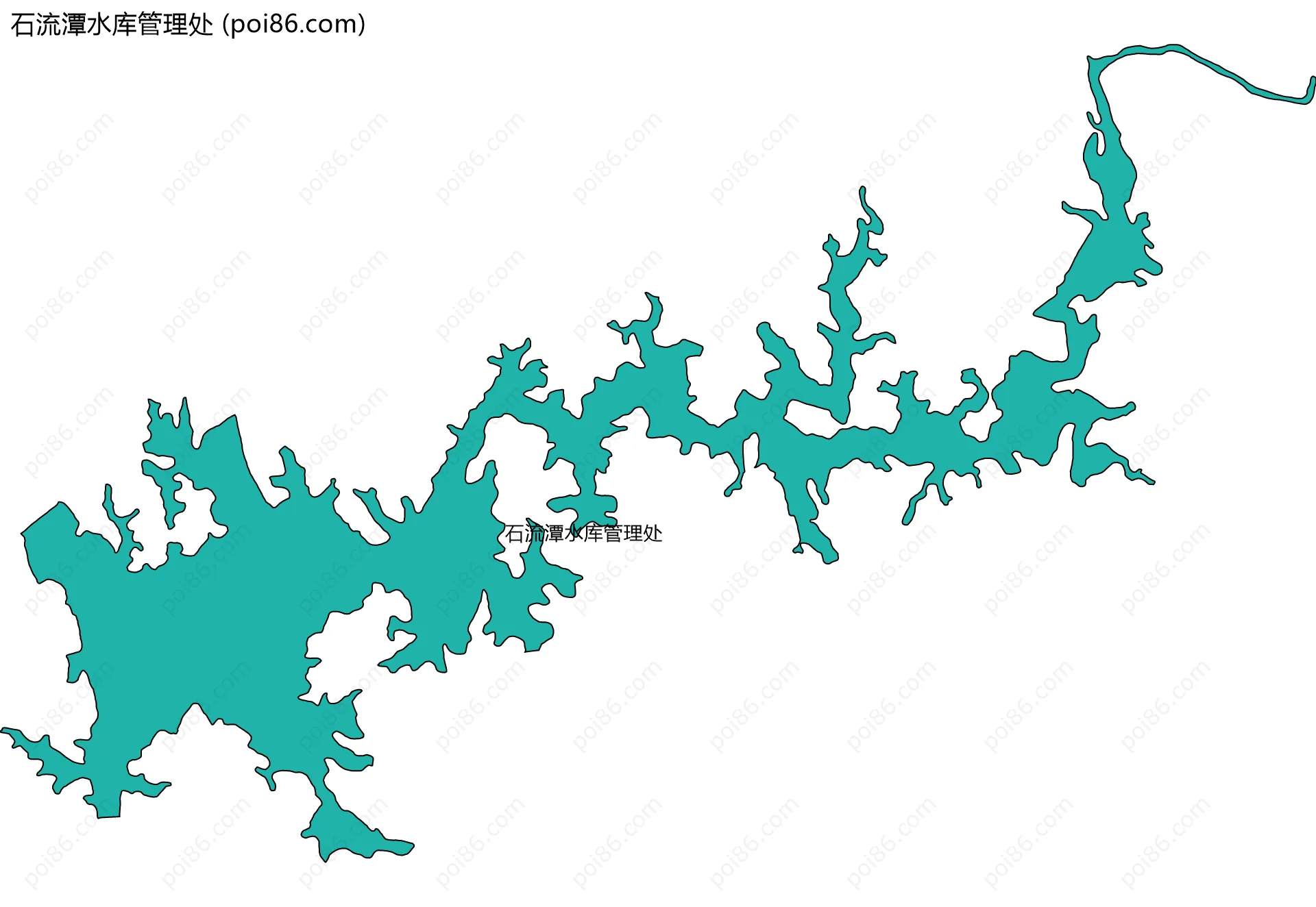 石流潭水库管理处边界地图