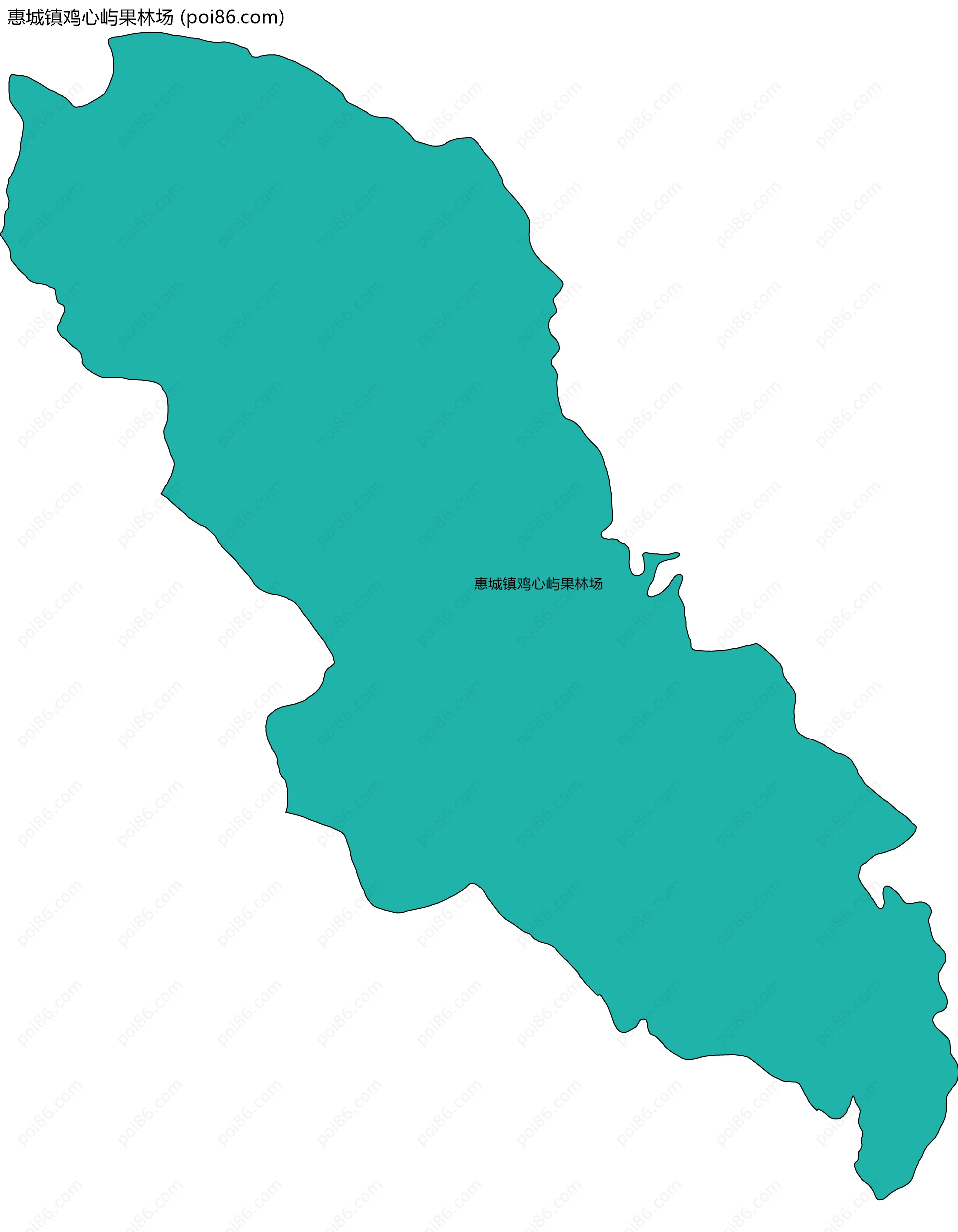 惠城镇鸡心屿果林场边界地图