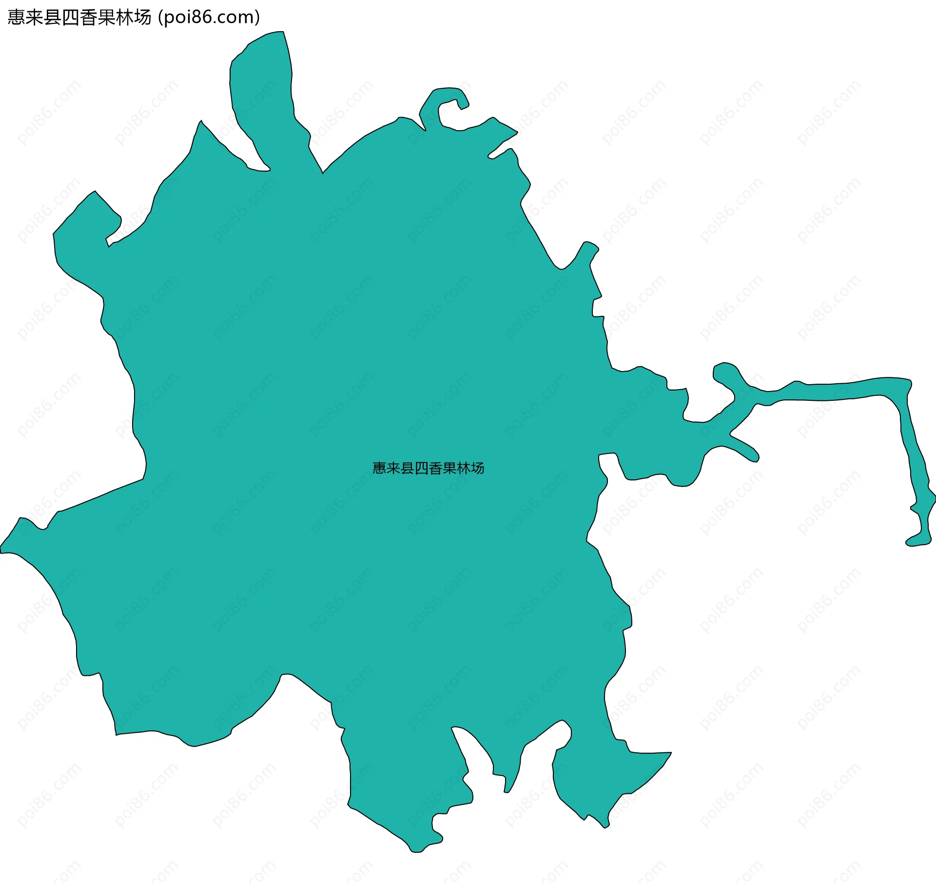 惠来县四香果林场边界地图