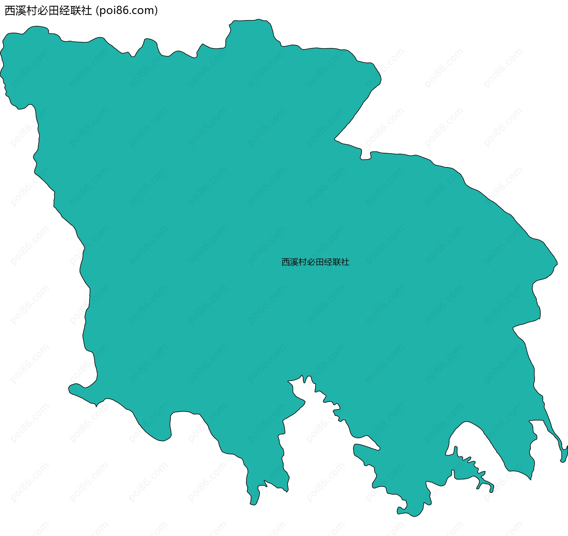 西溪村必田经联社边界地图
