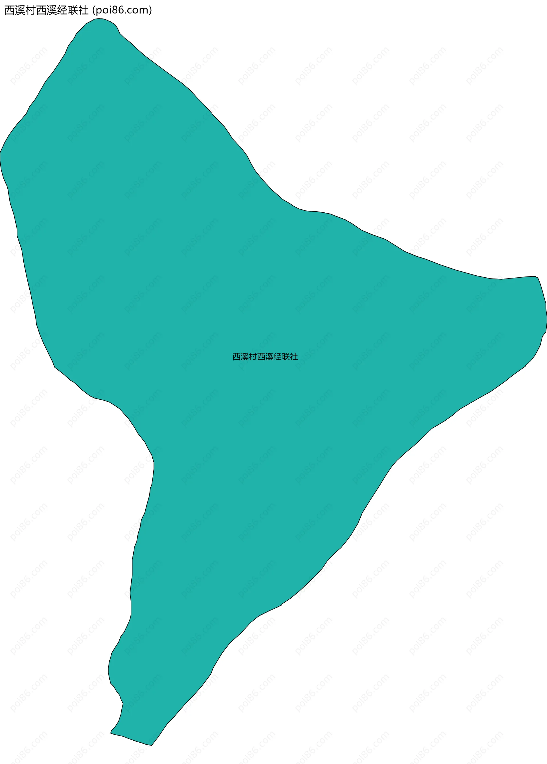 西溪村西溪经联社边界地图