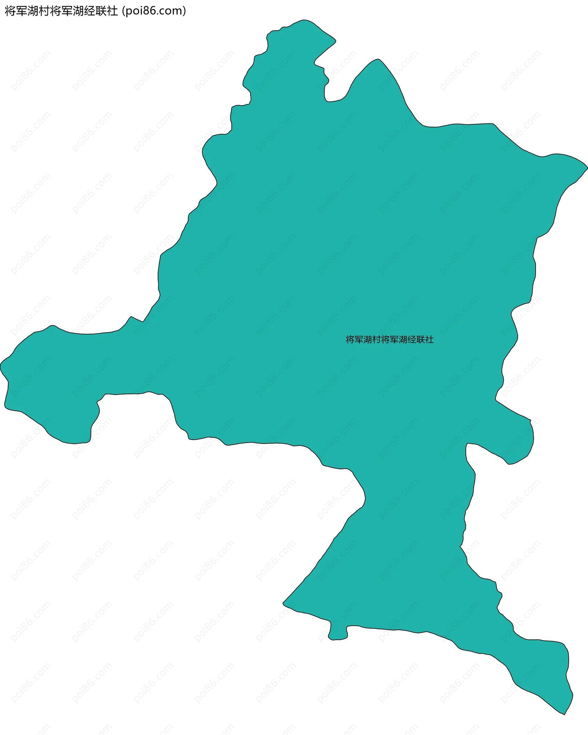 将军湖村将军湖经联社边界地图