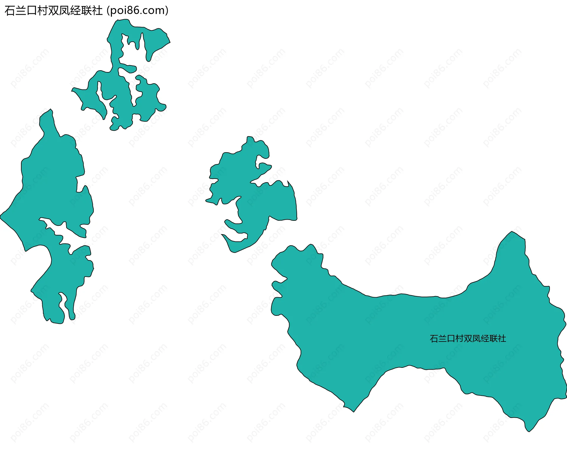 石兰口村双凤经联社边界地图