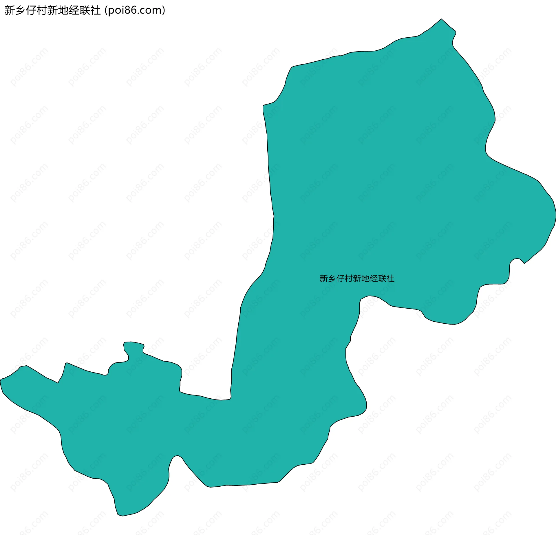 新乡仔村新地经联社边界地图