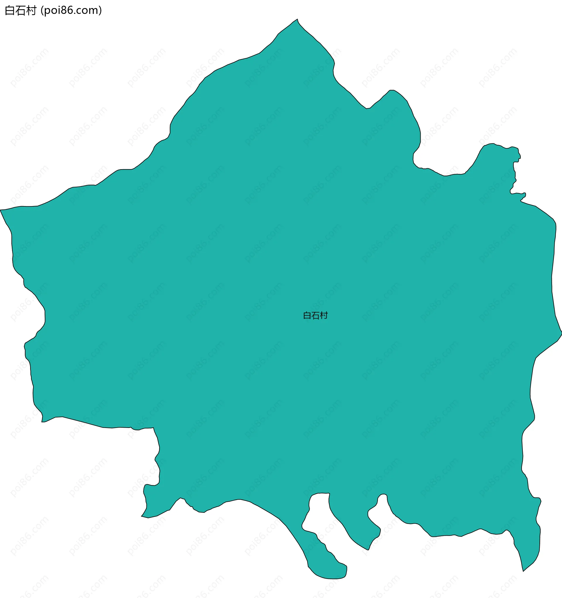 白石村边界地图