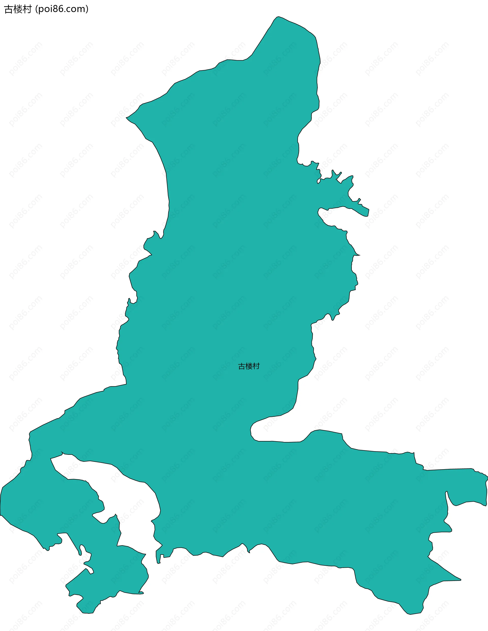 古楼村边界地图