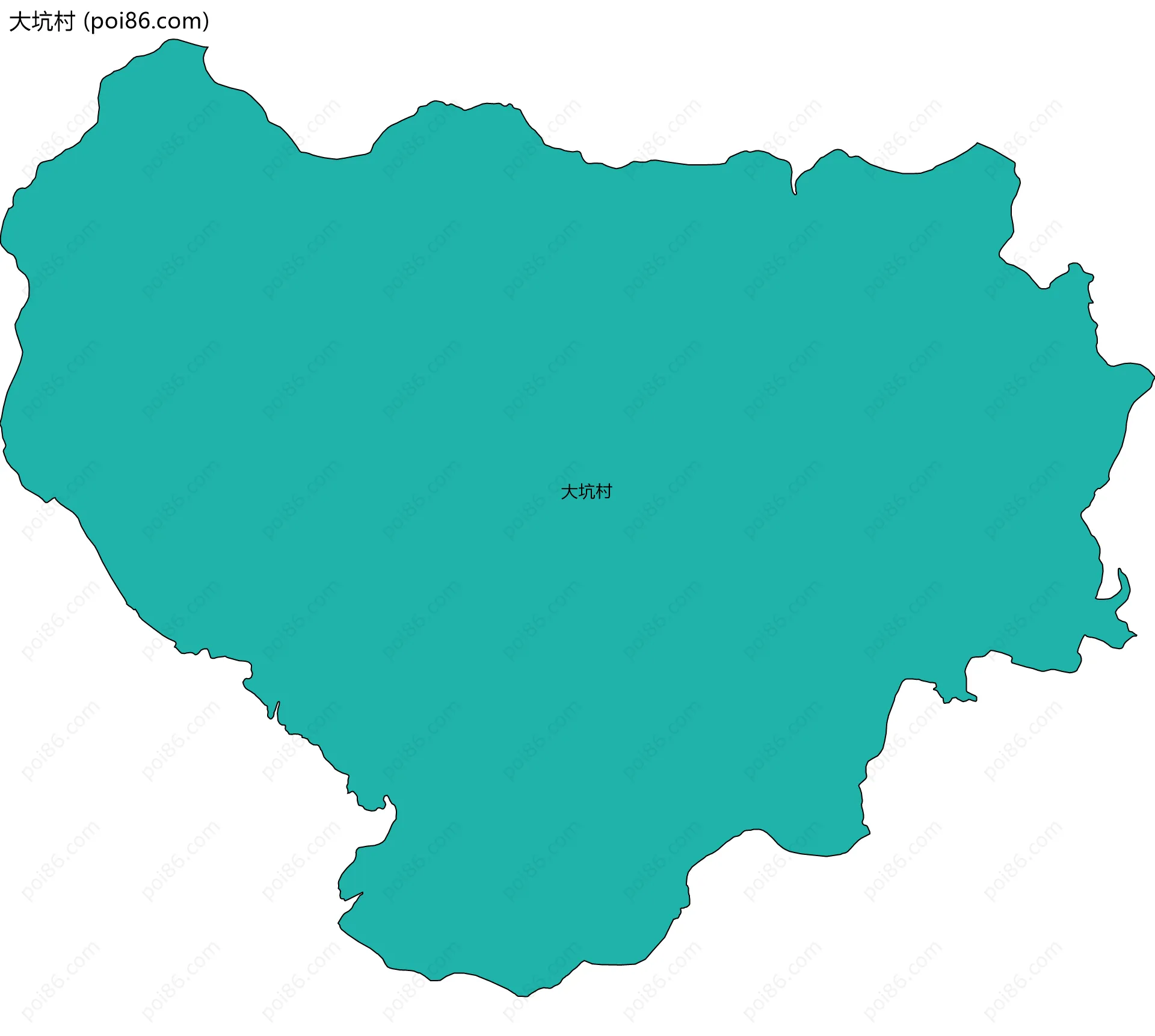 大坑村边界地图