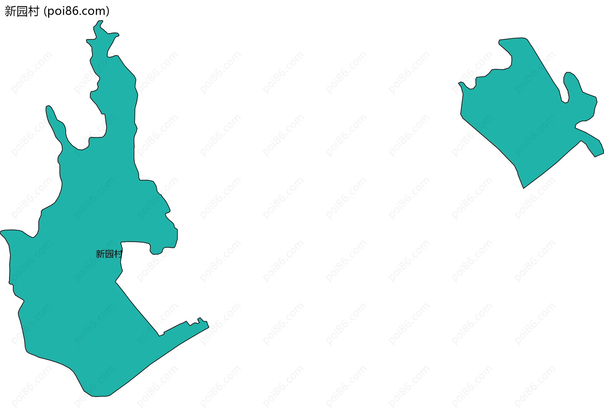新园村边界地图
