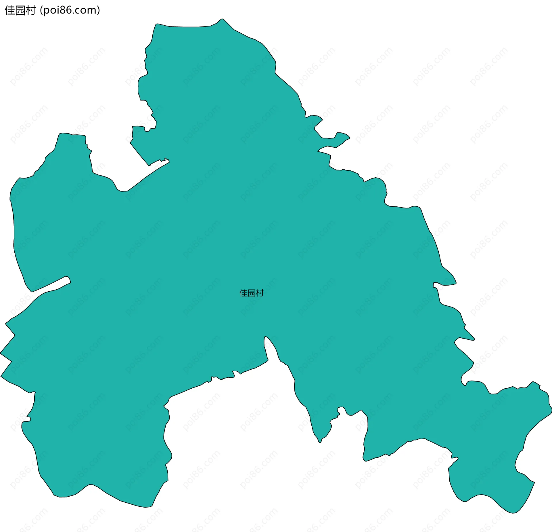 佳园村边界地图