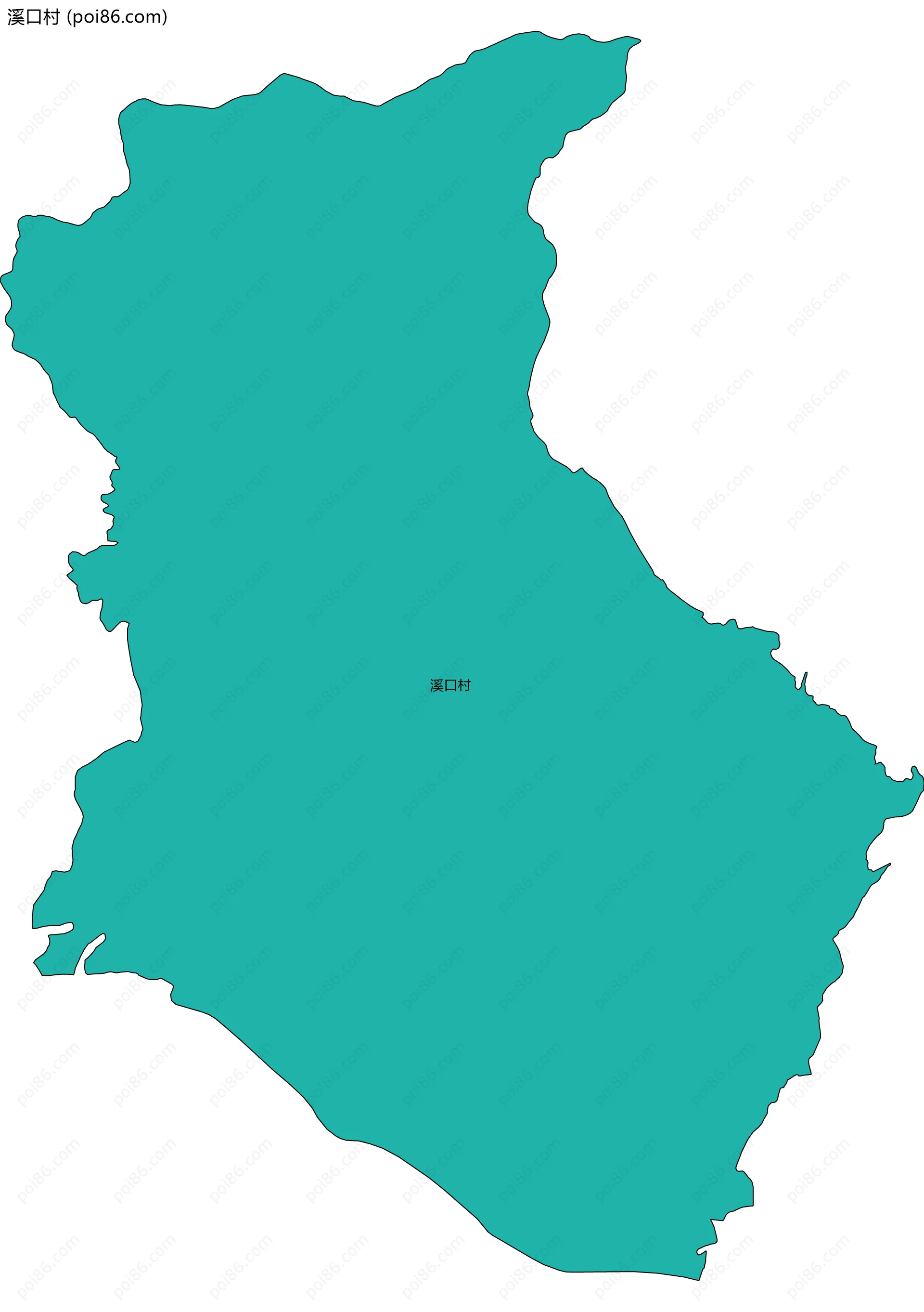 溪口村边界地图