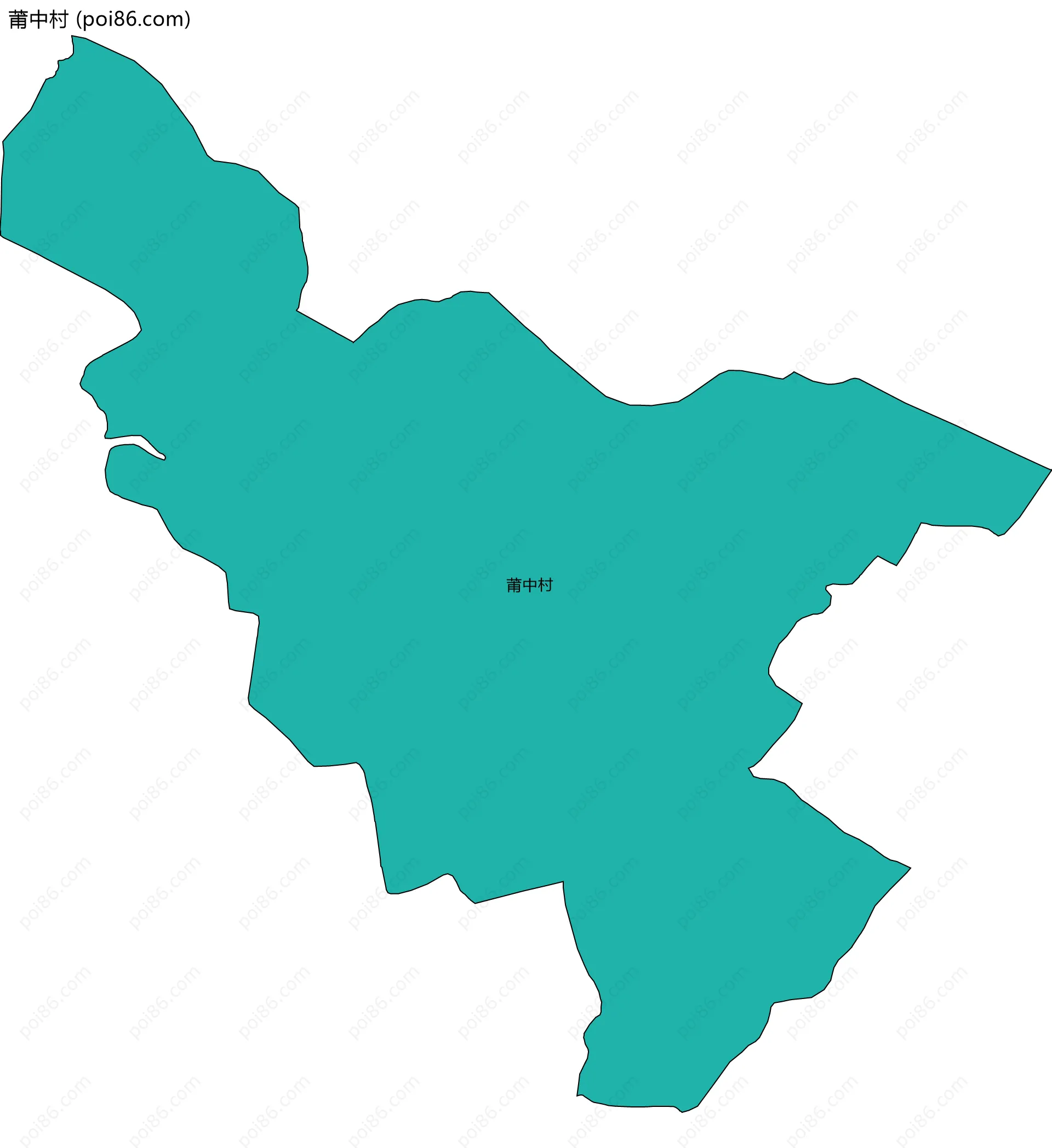 莆中村边界地图