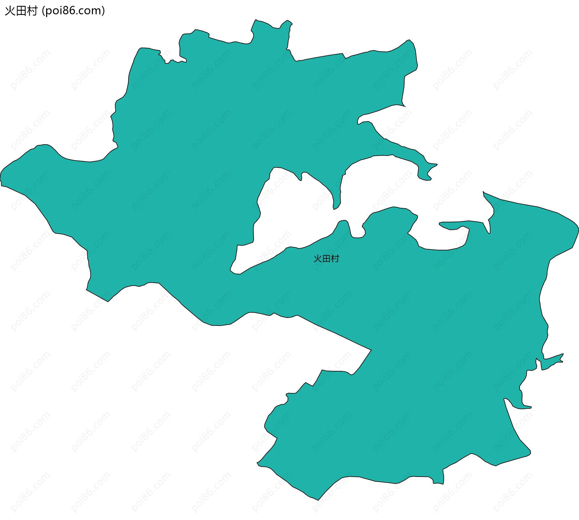 火田村边界地图