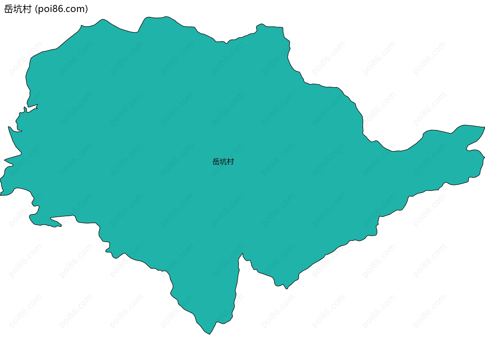岳坑村边界地图