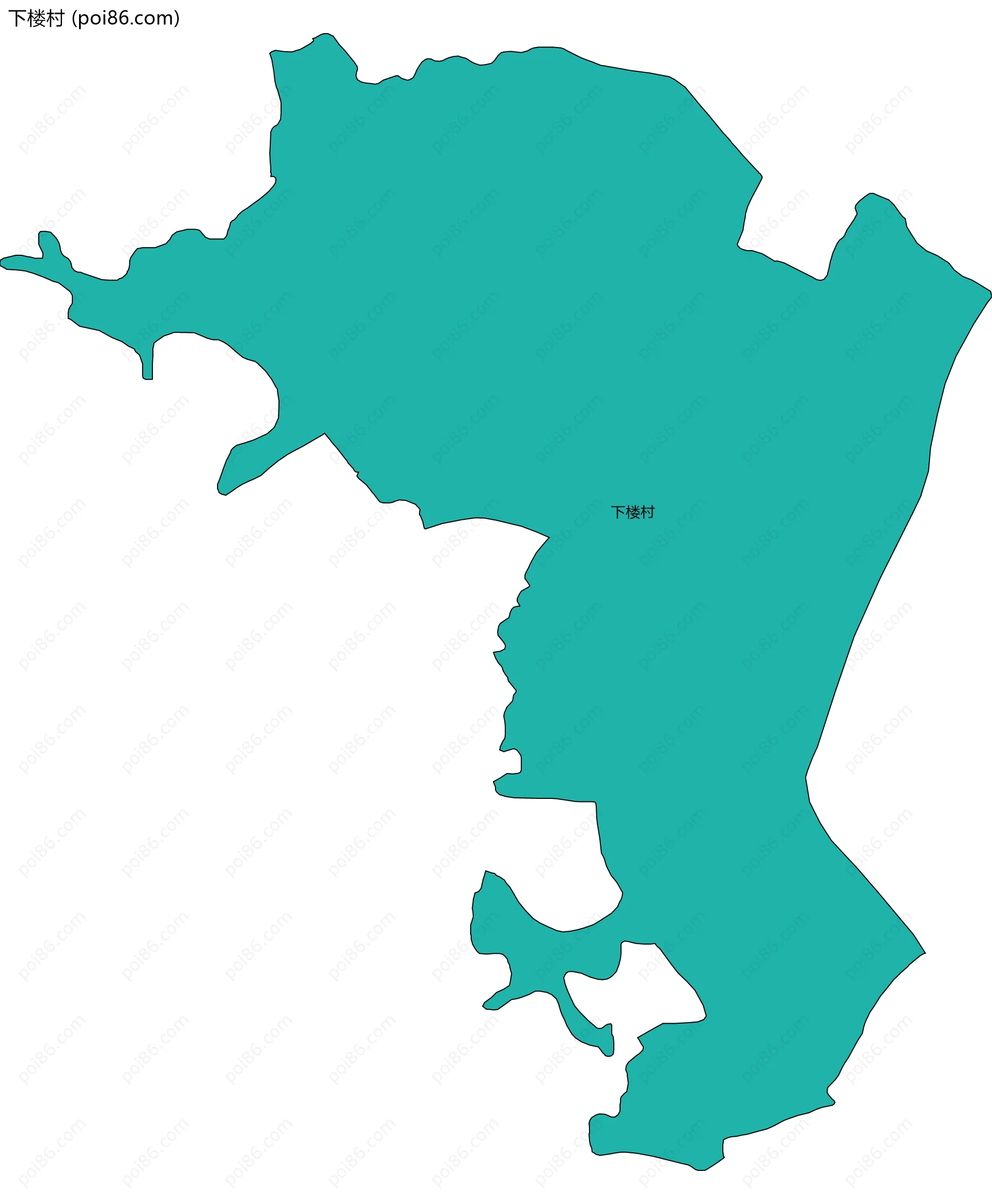 下楼村边界地图