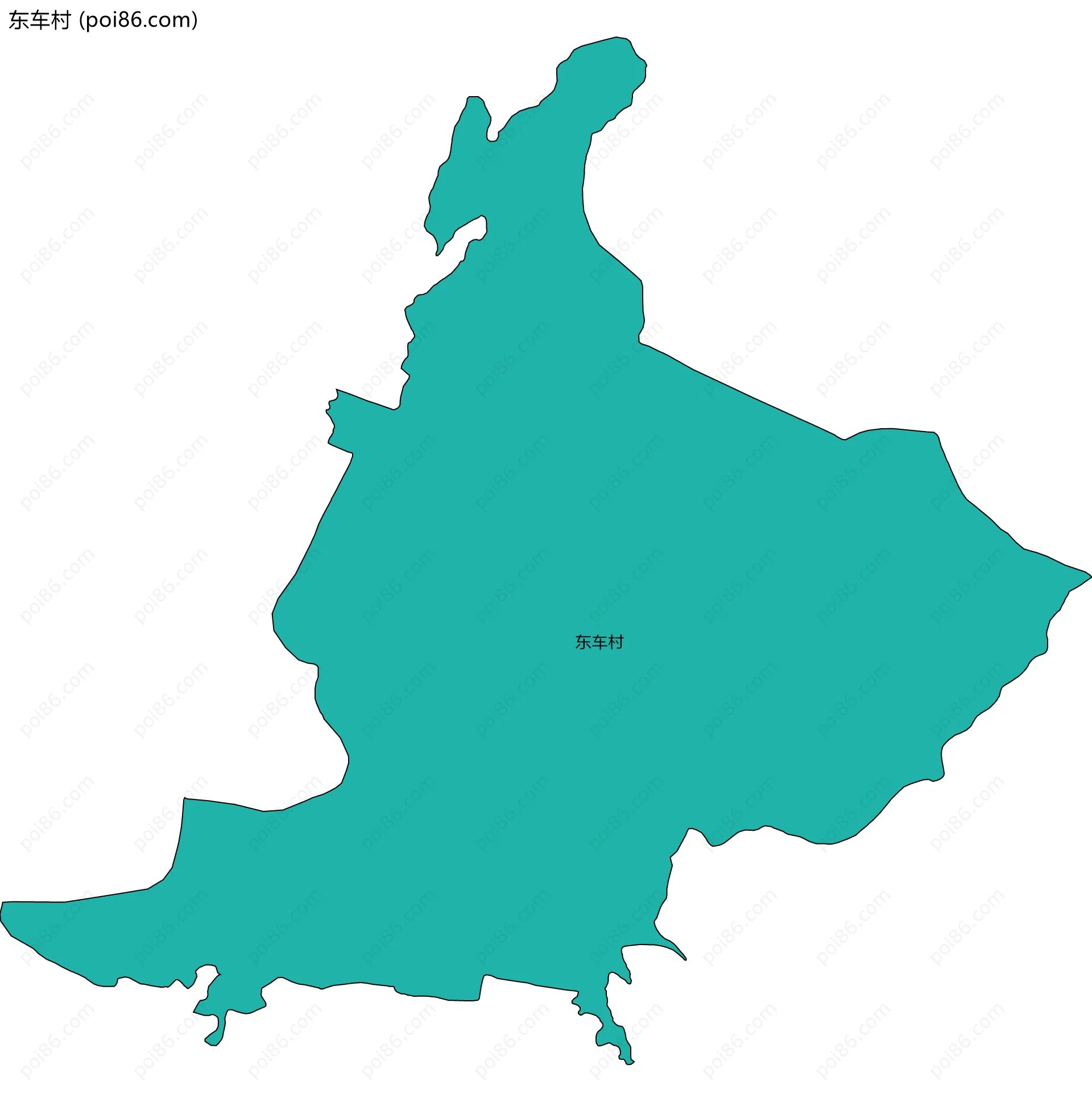 东车村边界地图