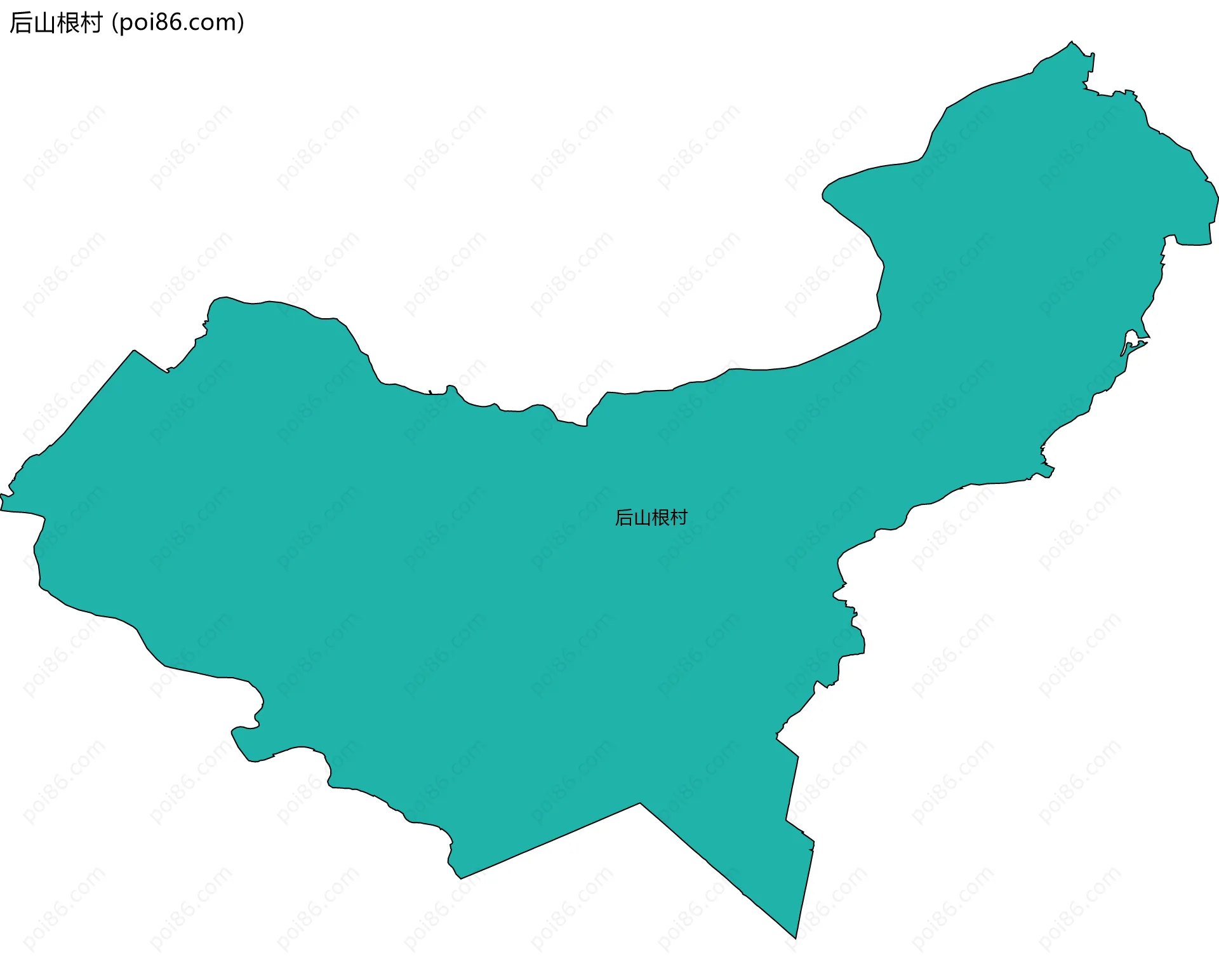 后山根村边界地图