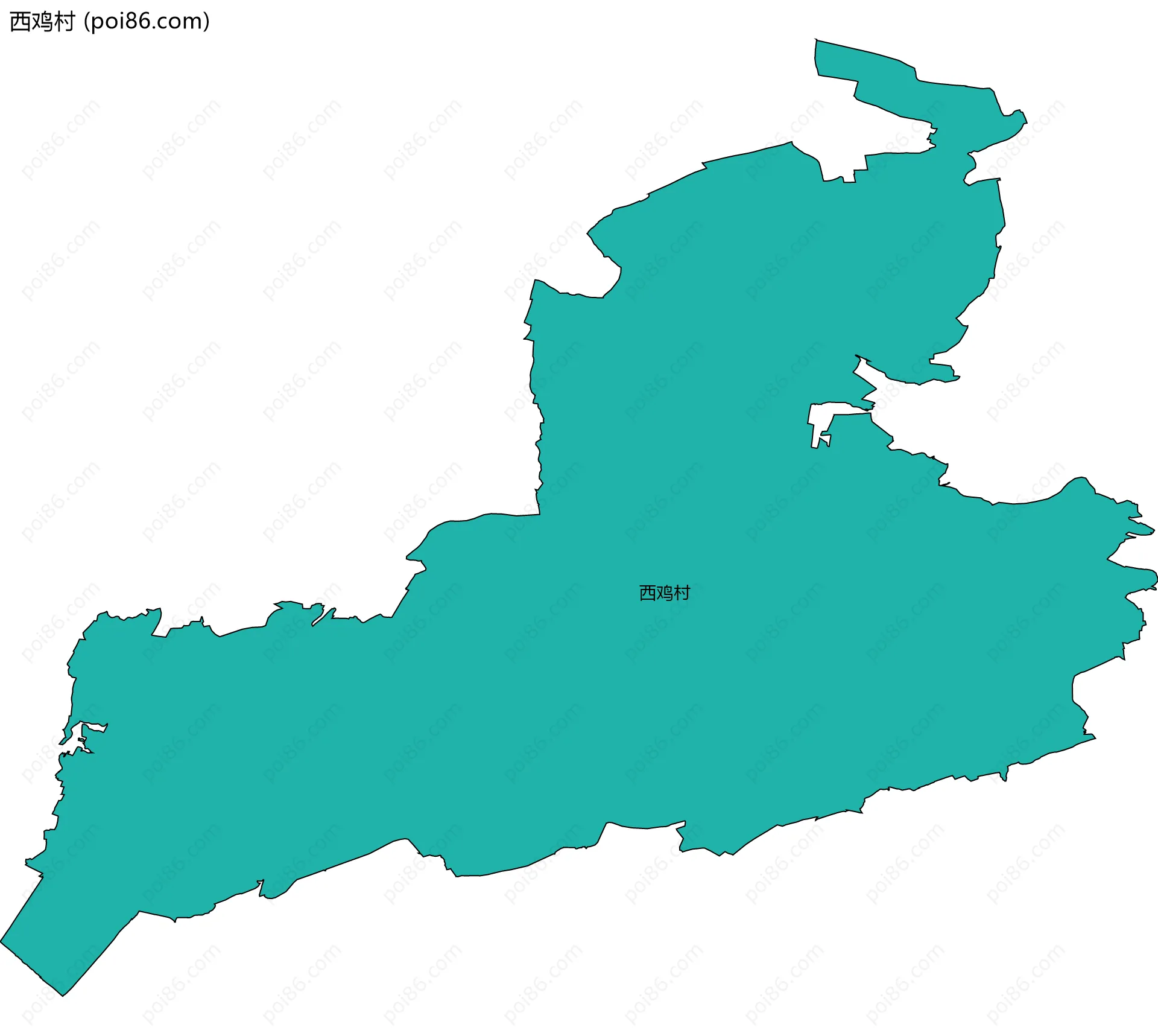 西鸡村边界地图