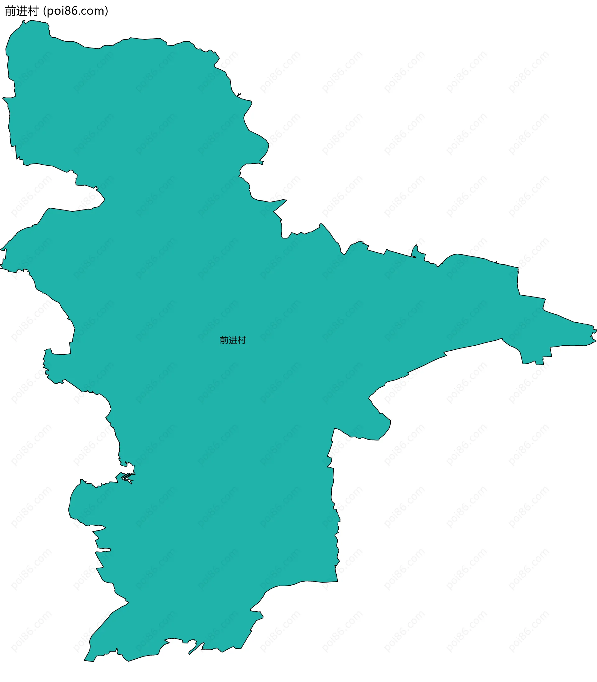 前进村边界地图