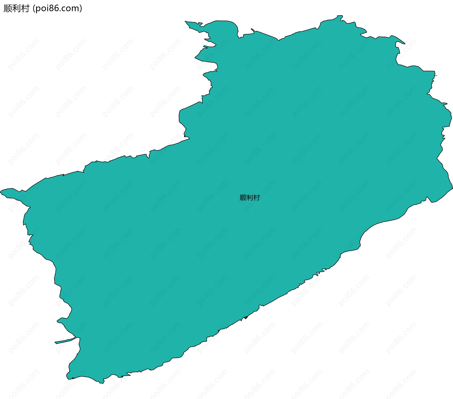 顺利村边界地图