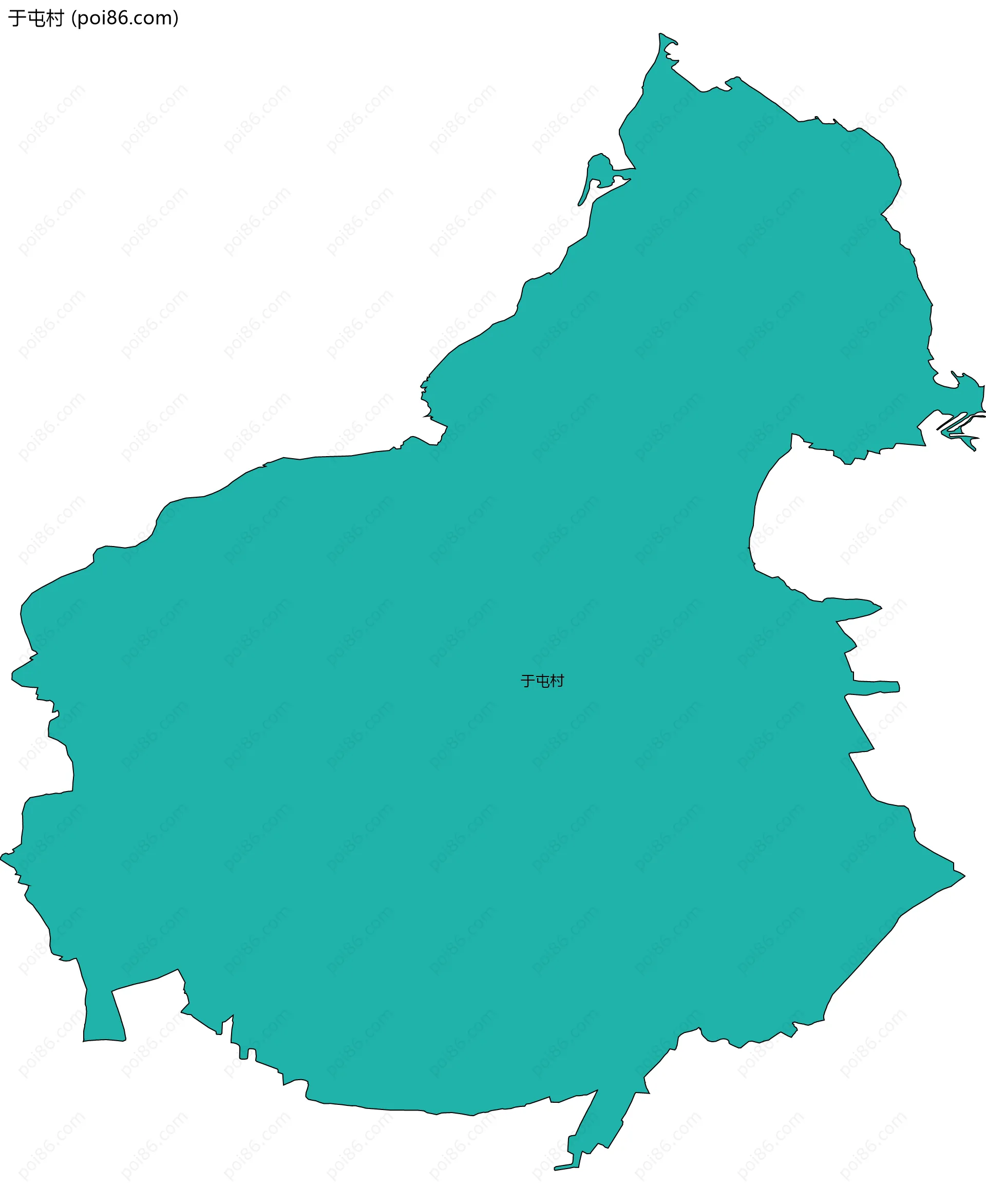 于屯村边界地图