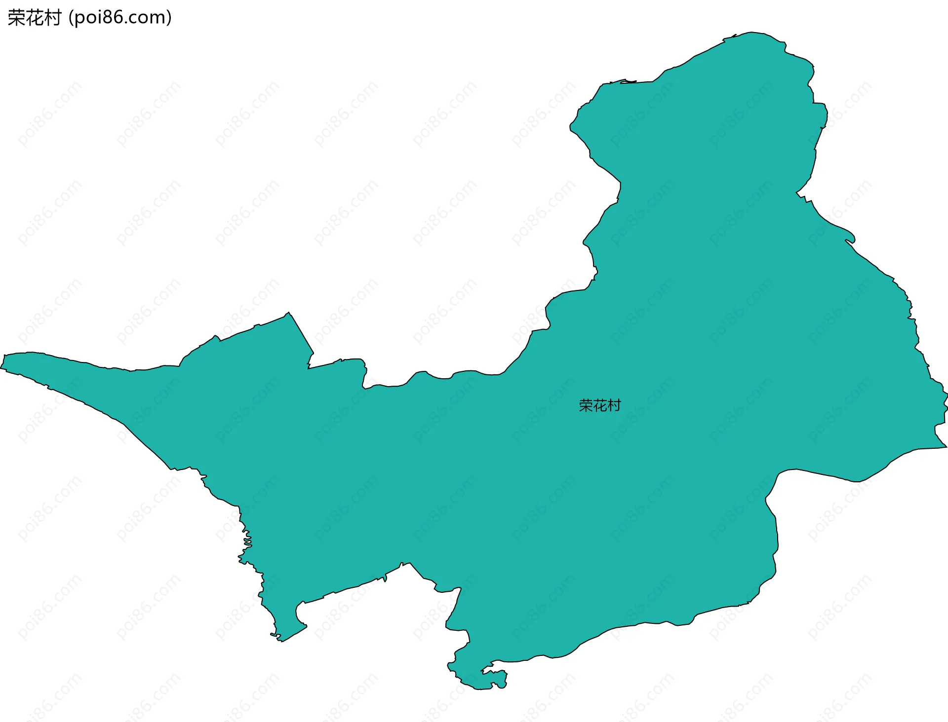 荣花村边界地图