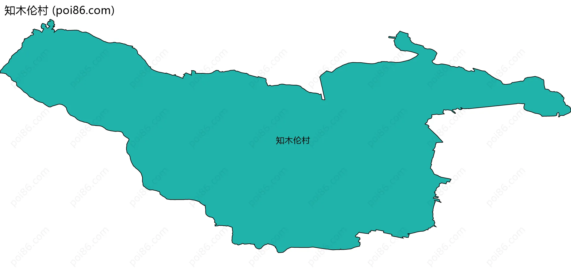 知木伦村边界地图