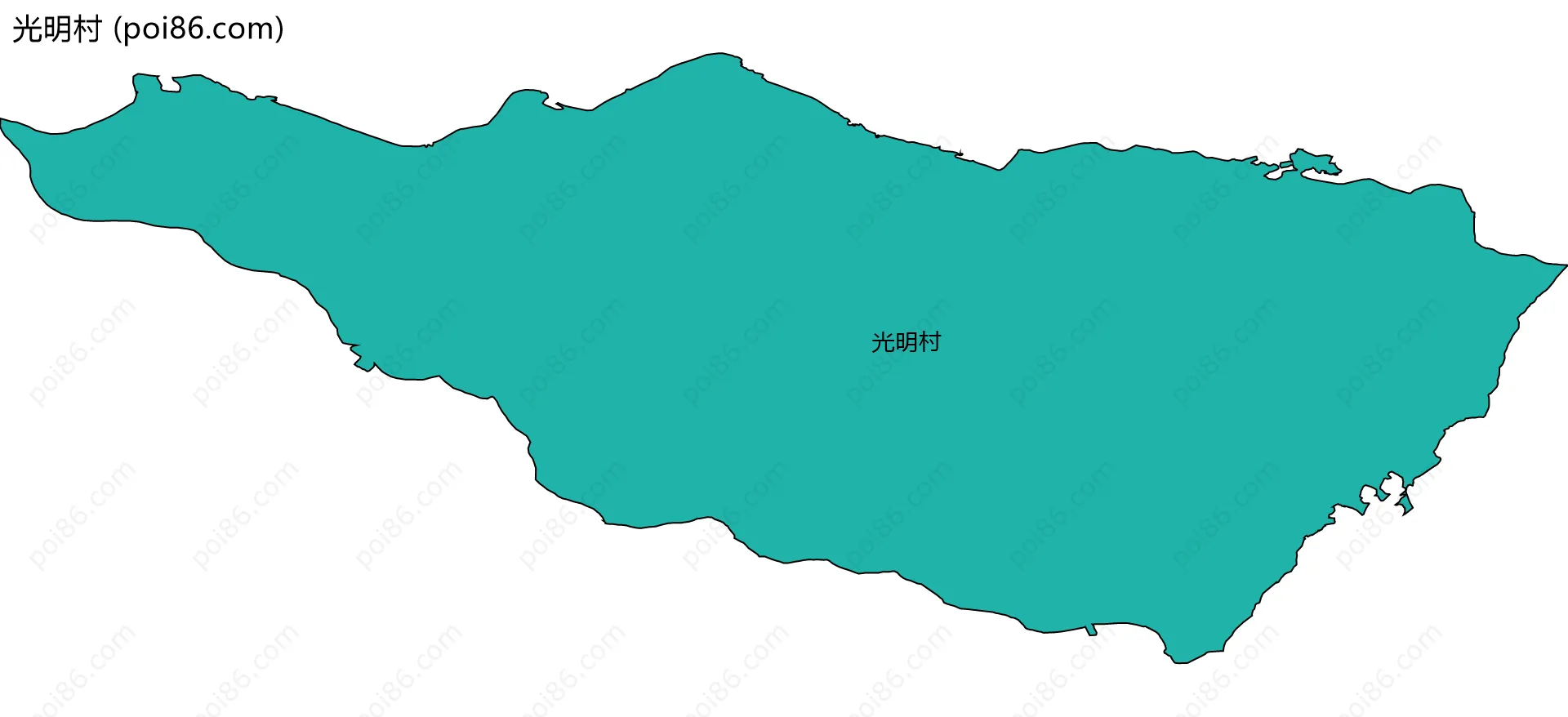 光明村边界地图