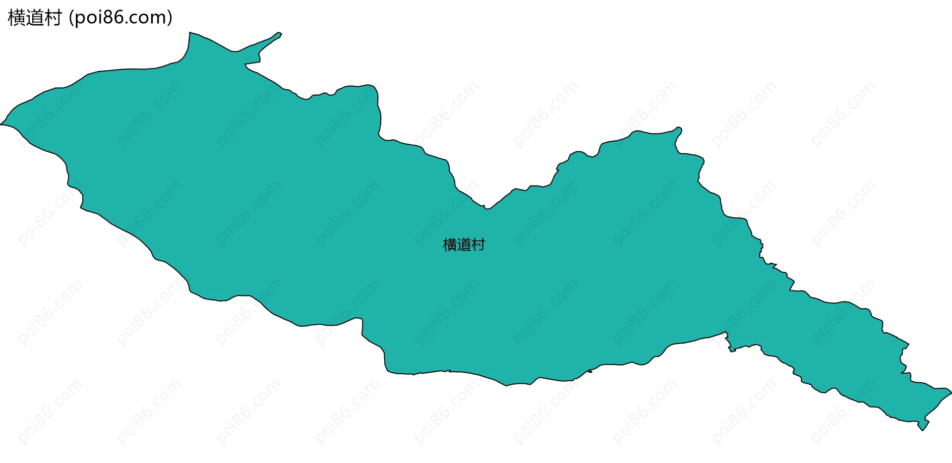 横道村边界地图