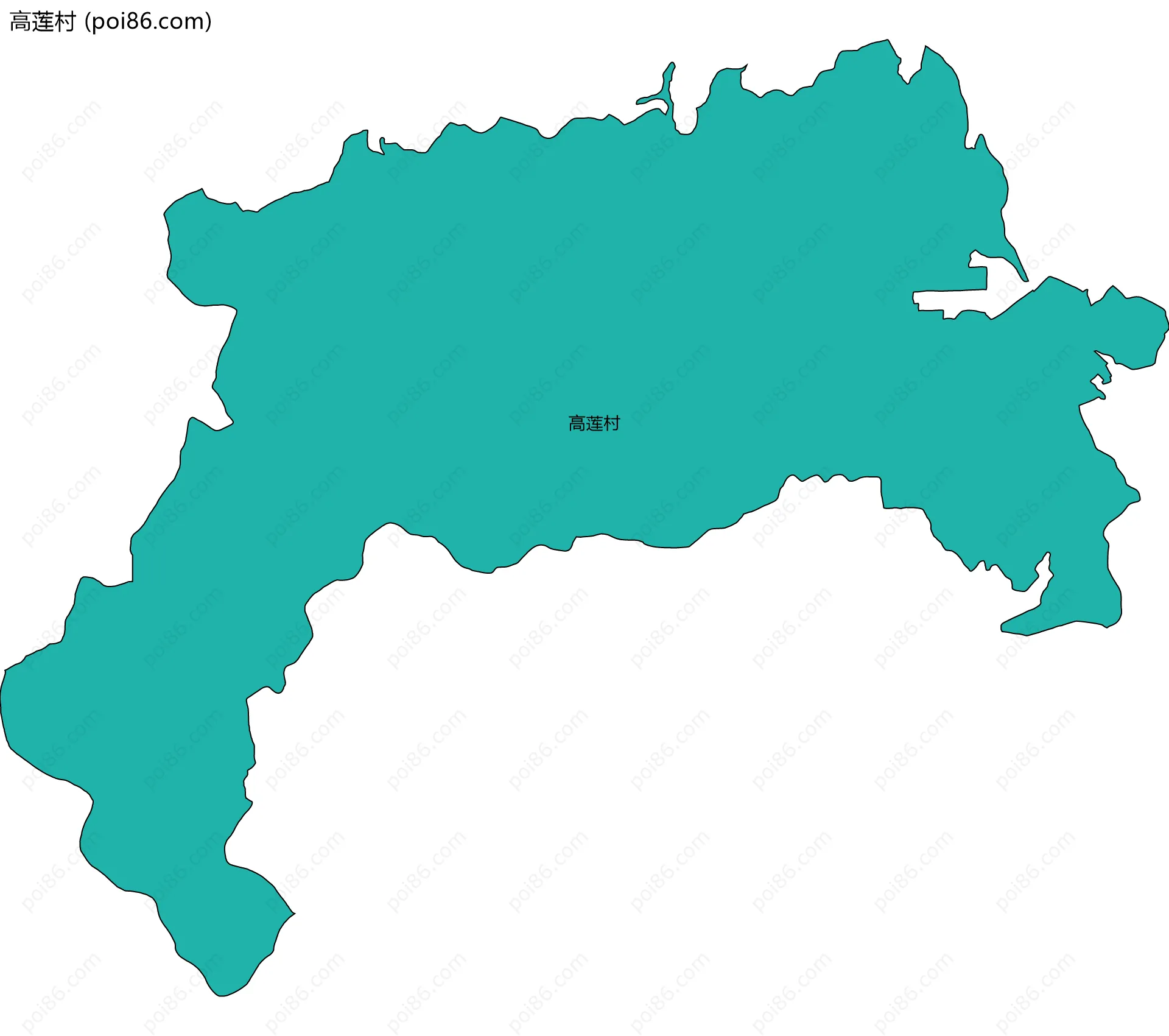 高莲村边界地图