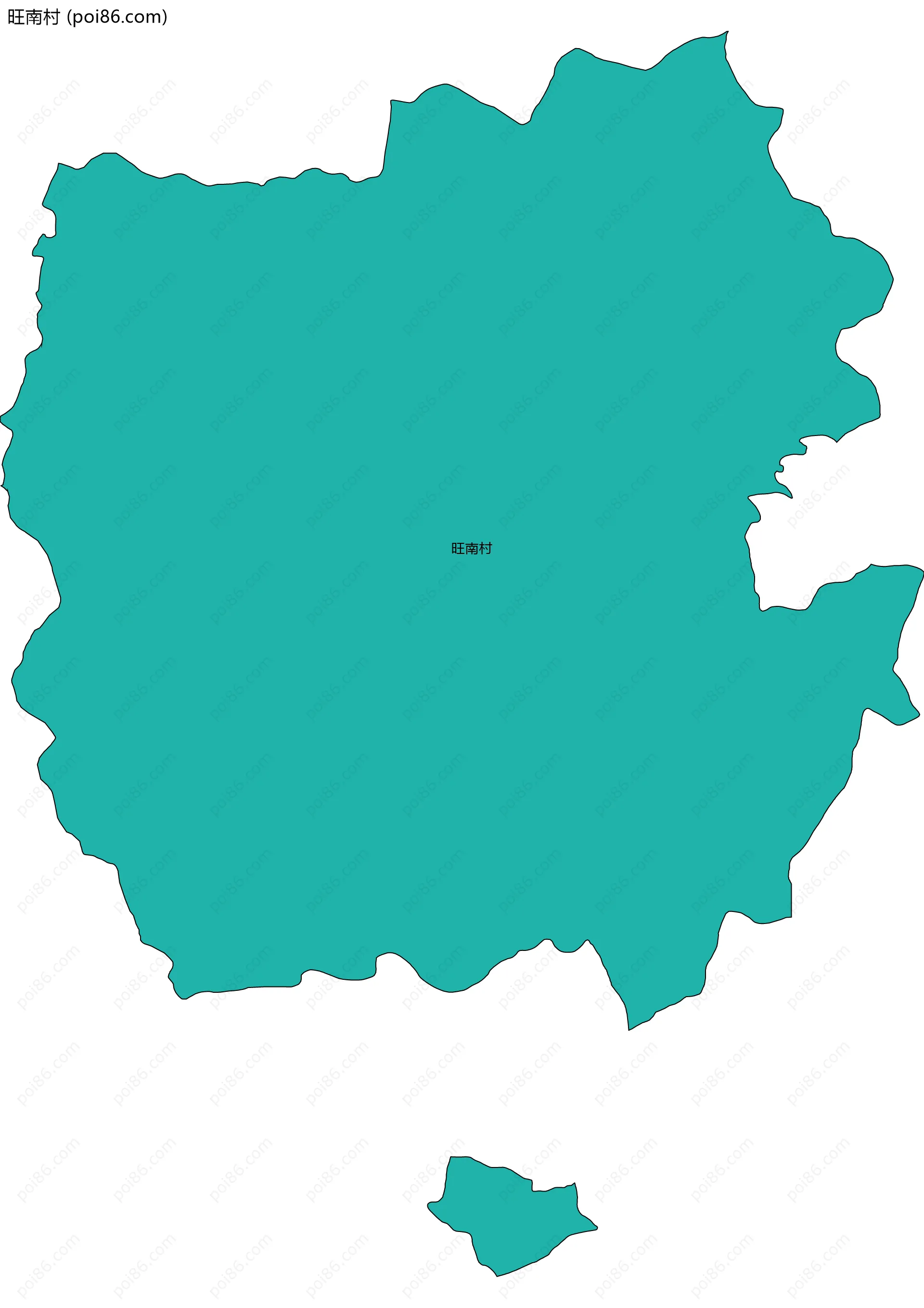 旺南村边界地图