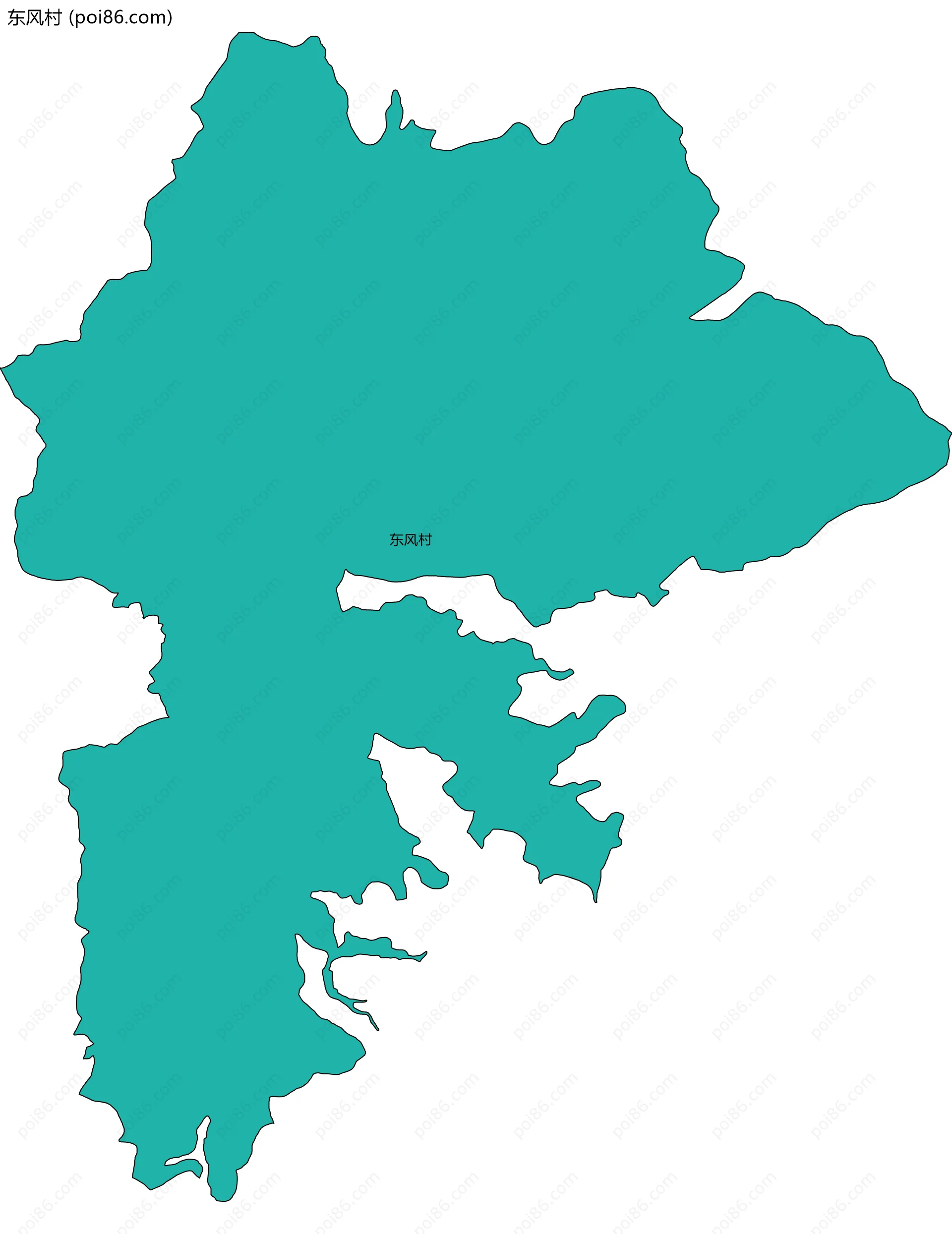 东风村边界地图