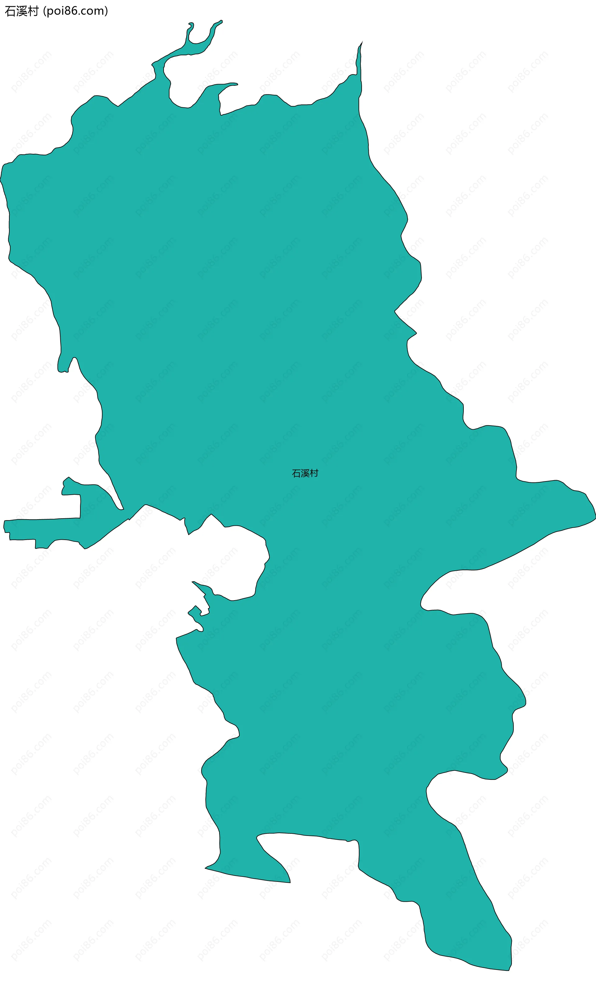 石溪村边界地图