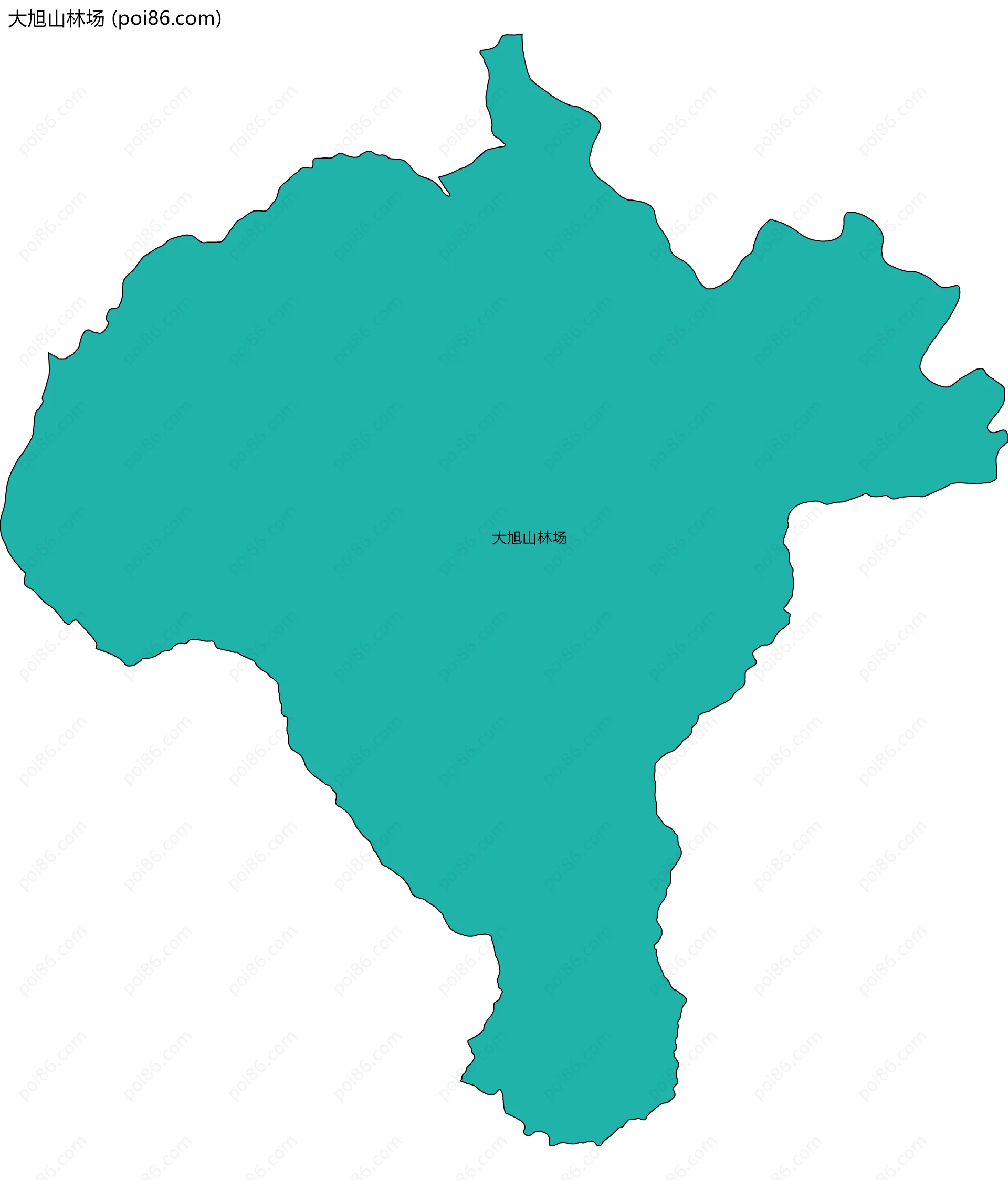 大旭山林场边界地图