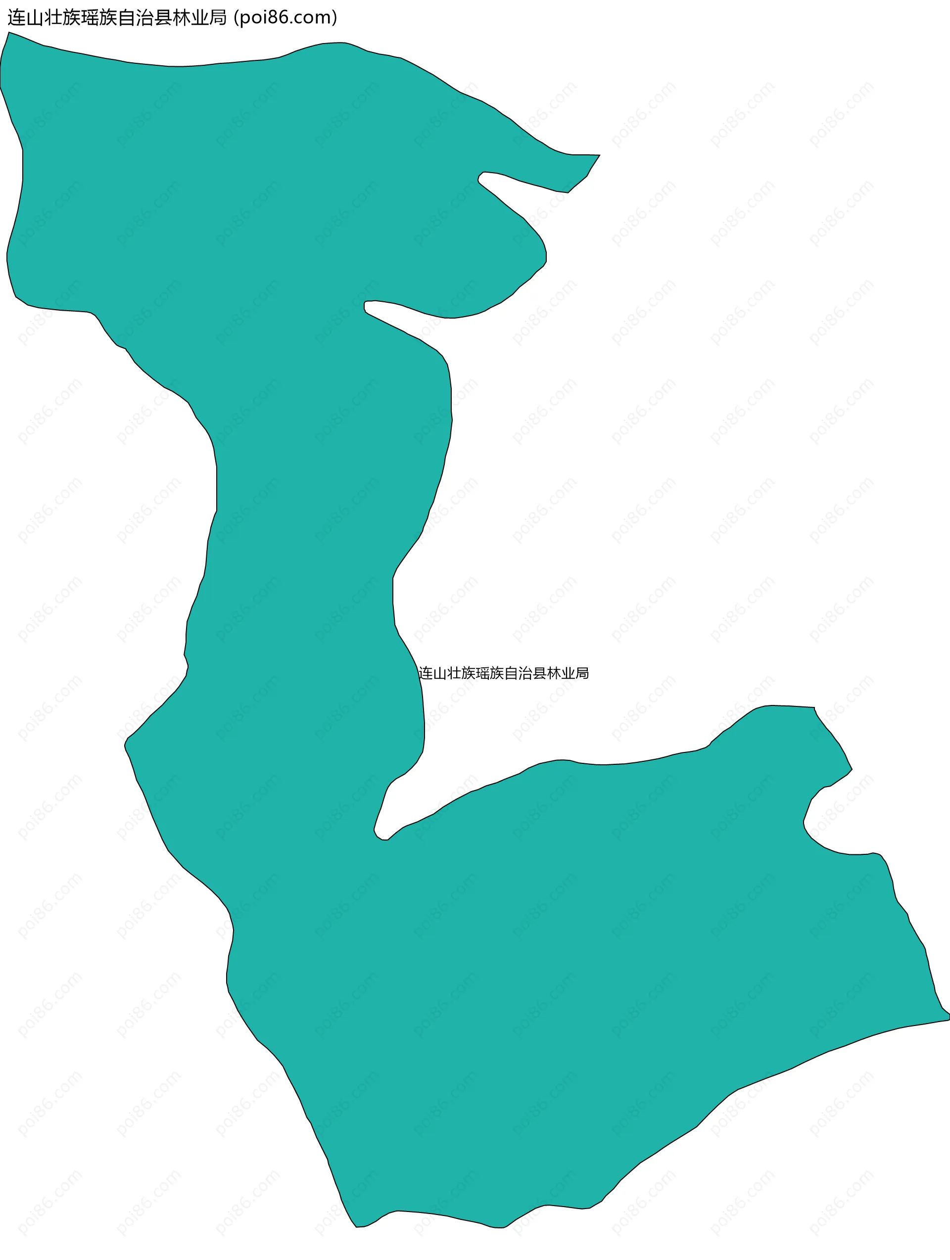 连山壮族瑶族自治县林业局边界地图