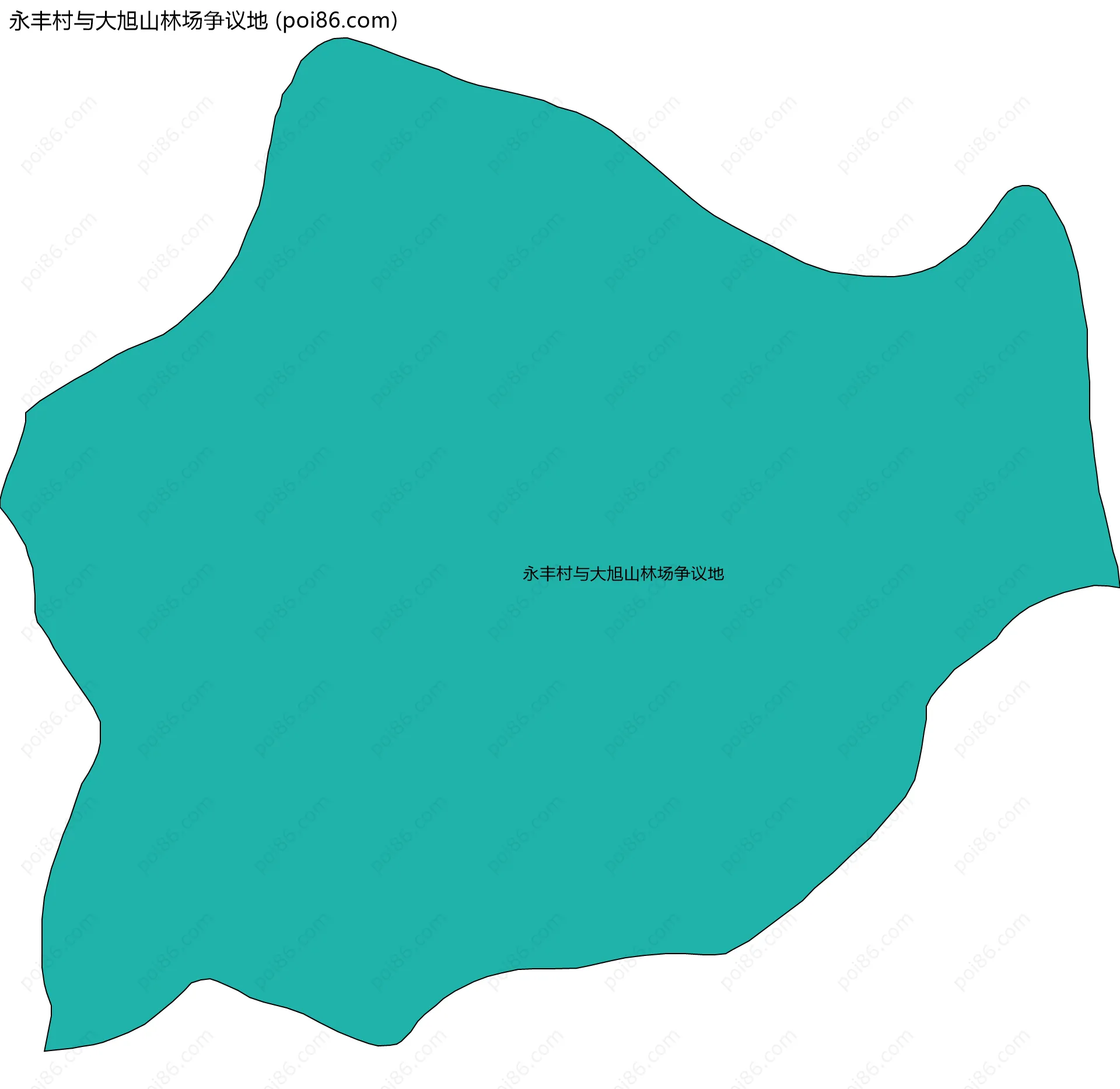 永丰村与大旭山林场争议地边界地图