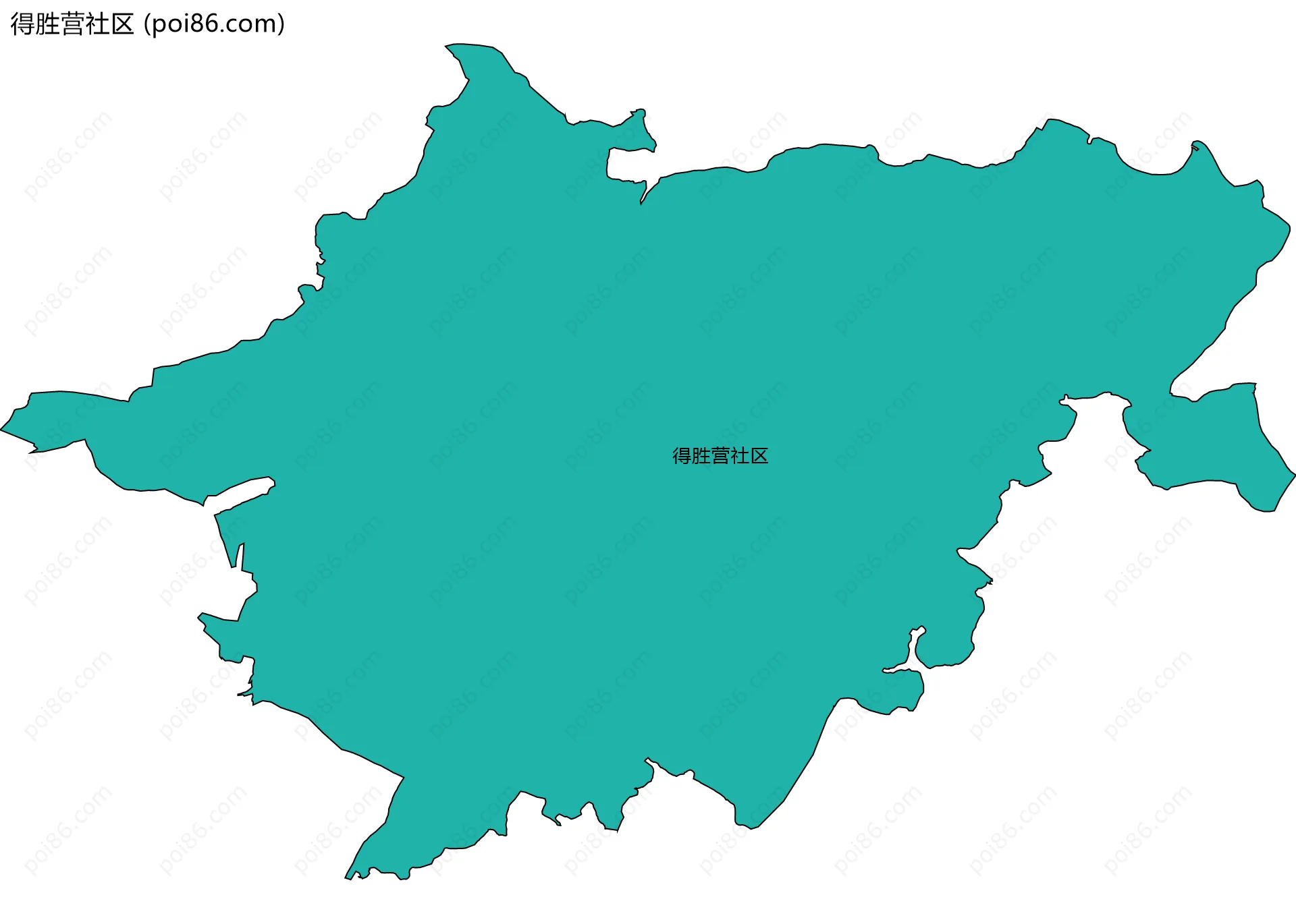 得胜营社区边界地图