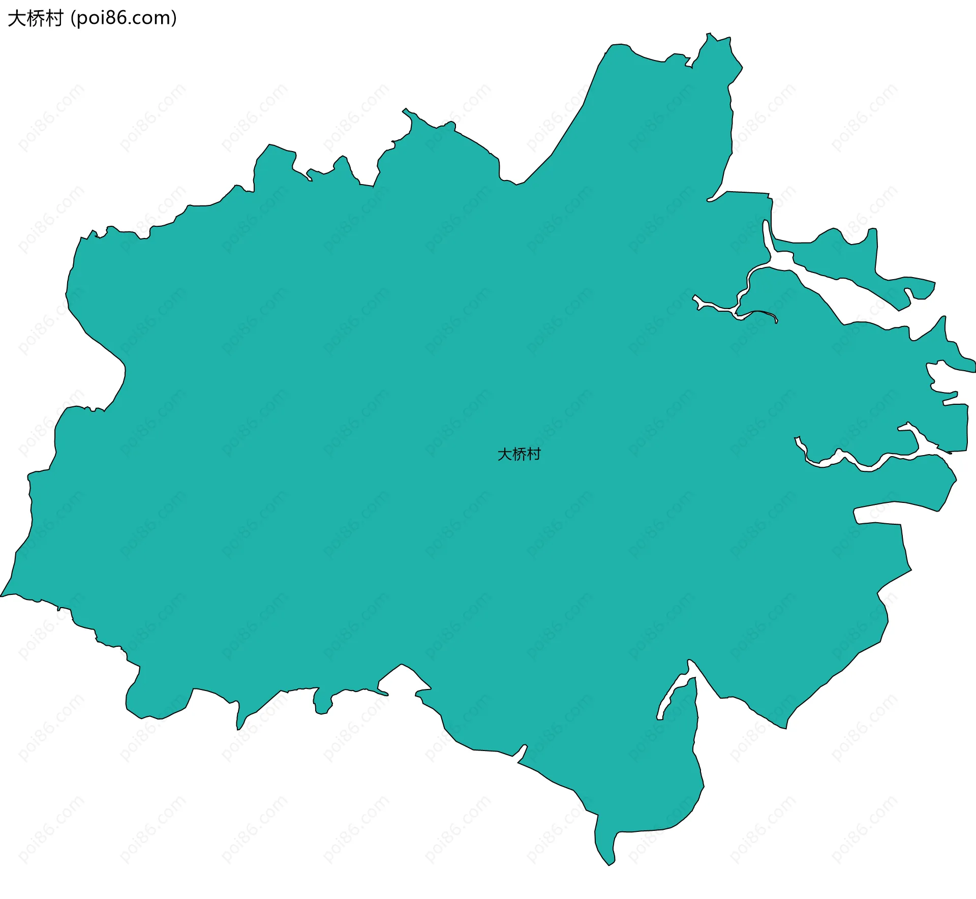大桥村边界地图