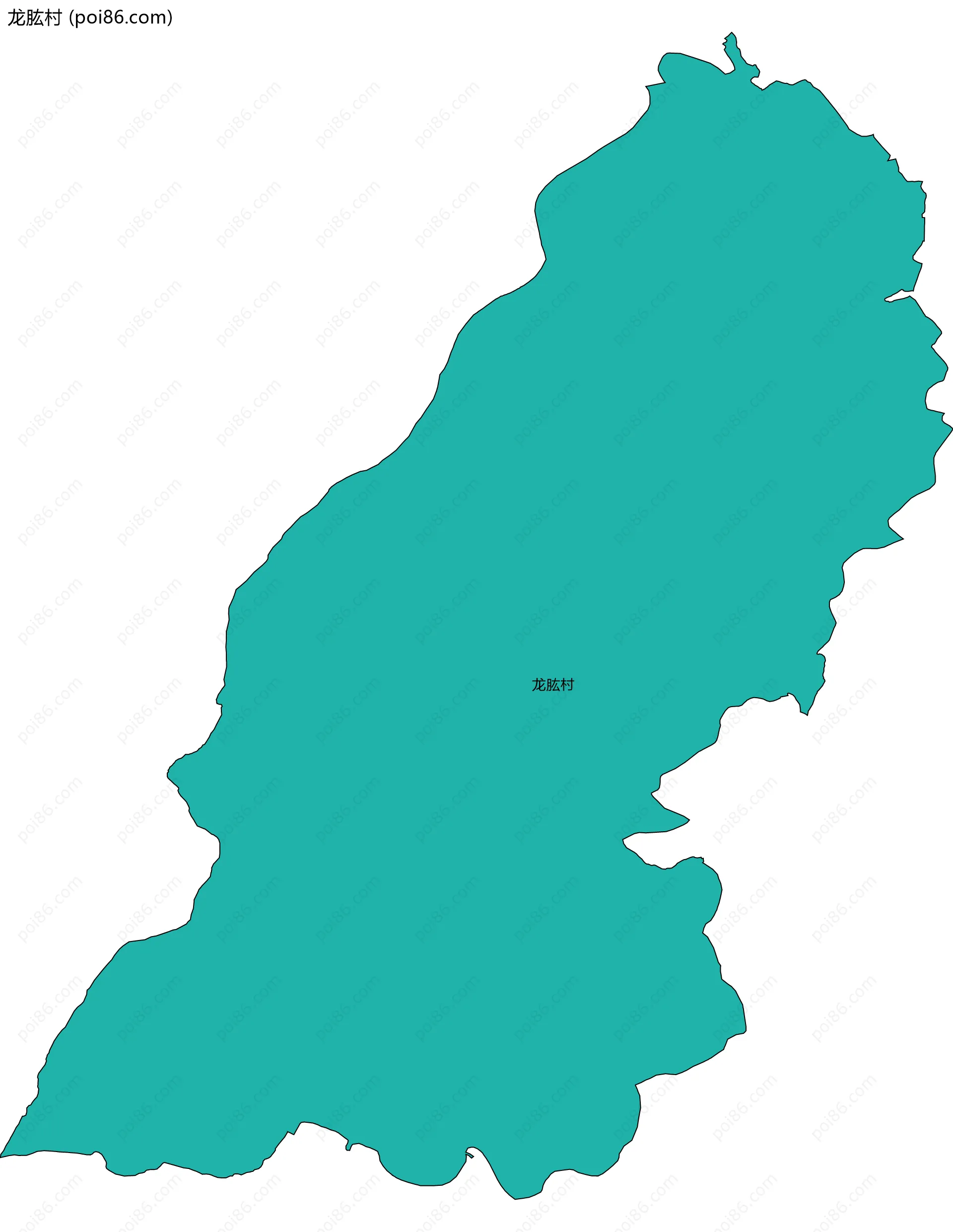 龙肱村边界地图