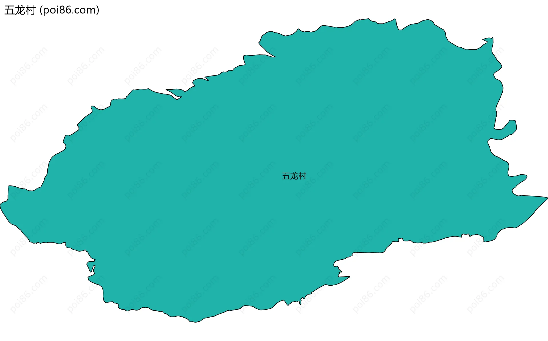 五龙村边界地图