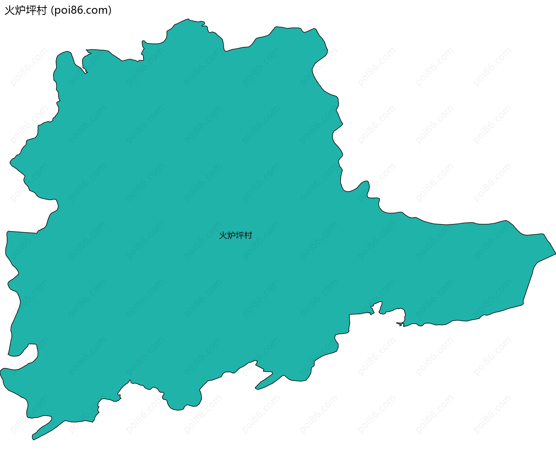 火炉坪村边界地图