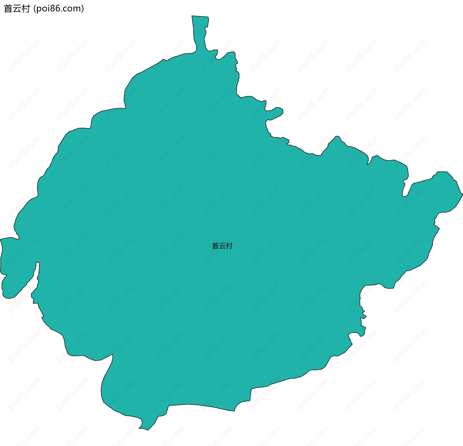 首云村边界地图