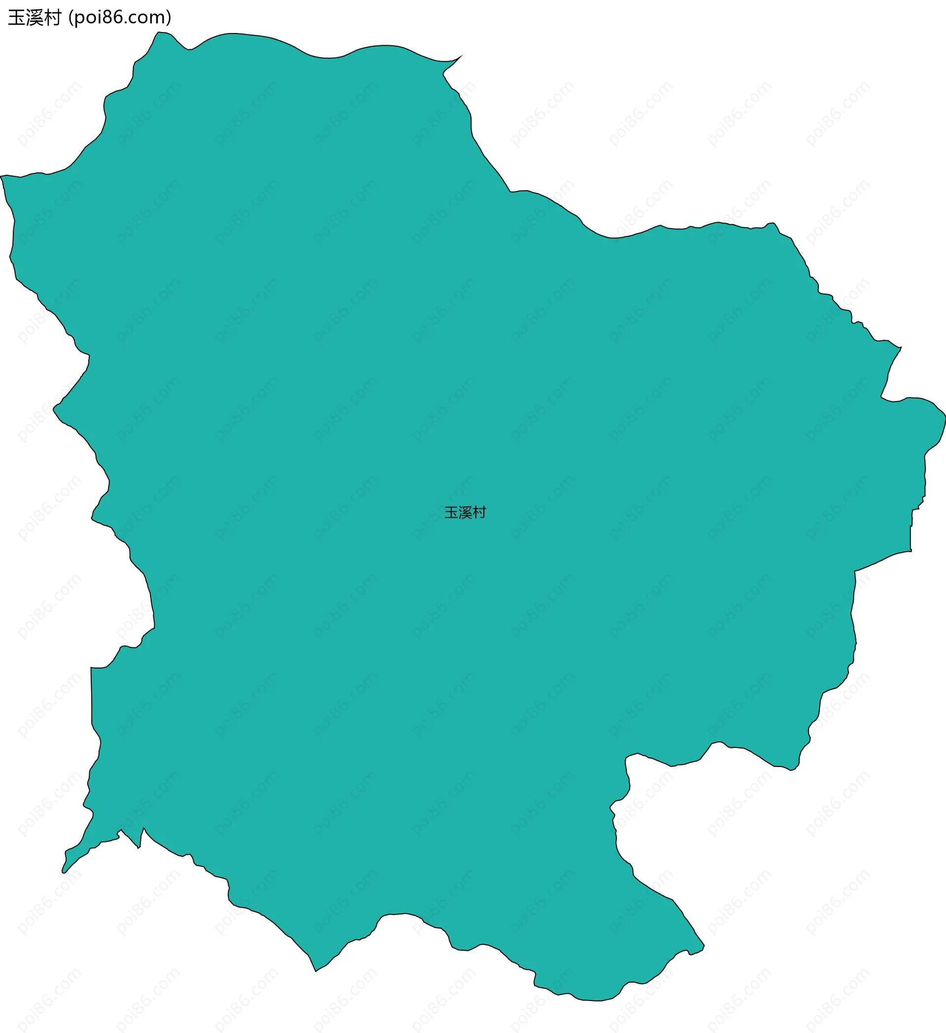 玉溪村边界地图