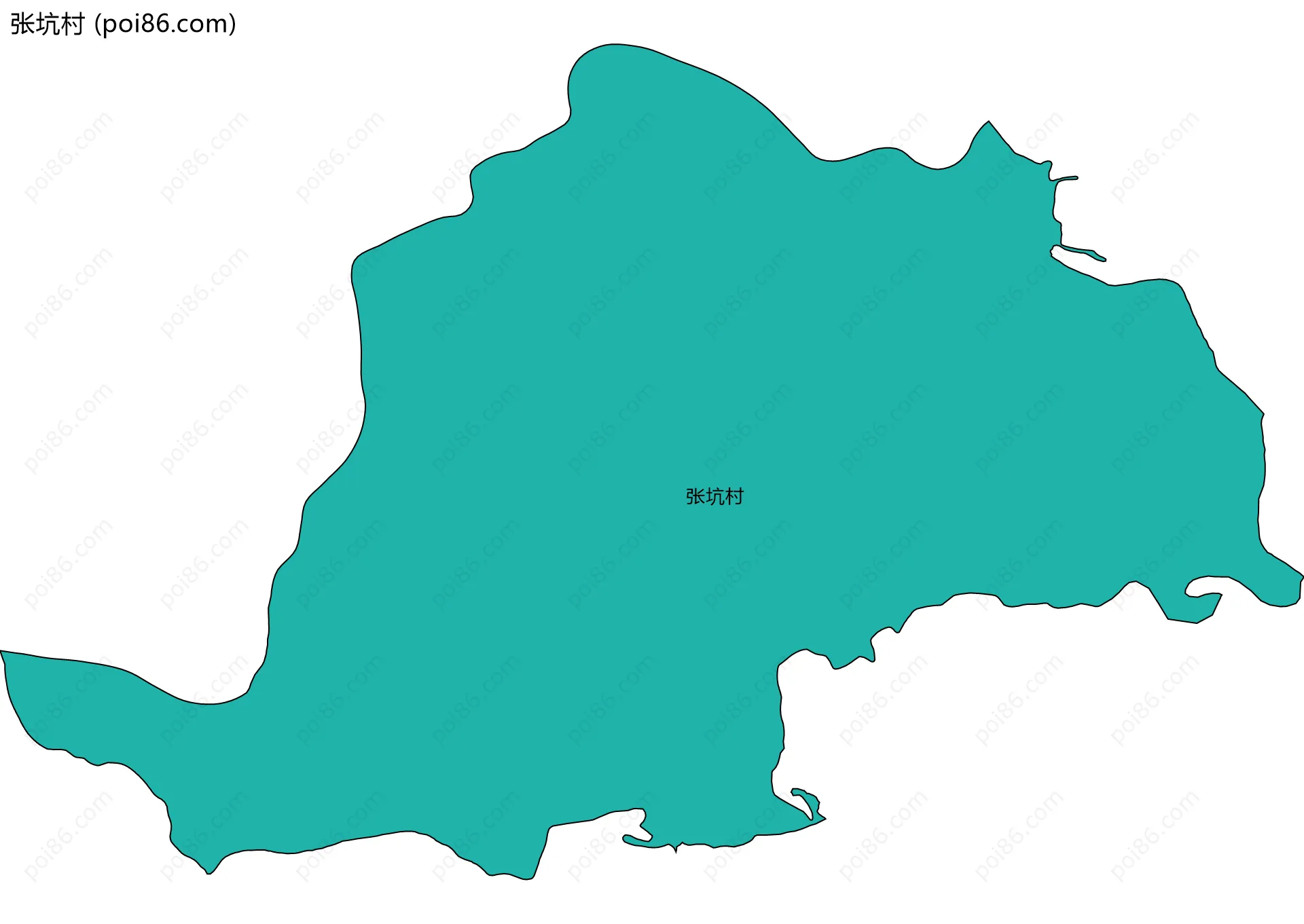 张坑村边界地图