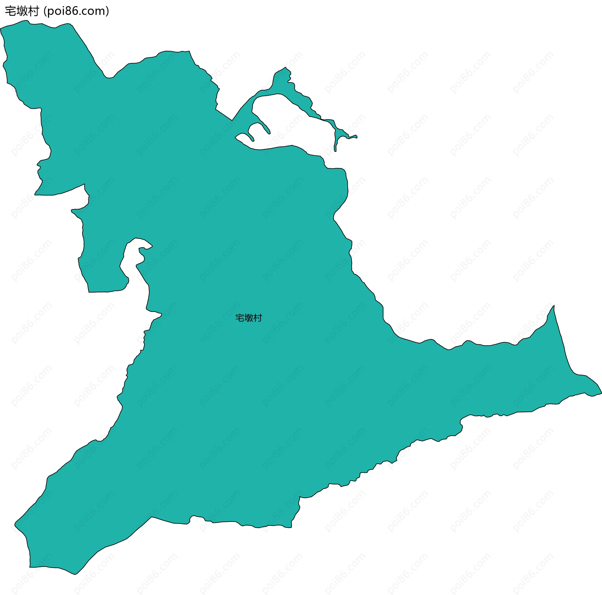 宅墩村边界地图